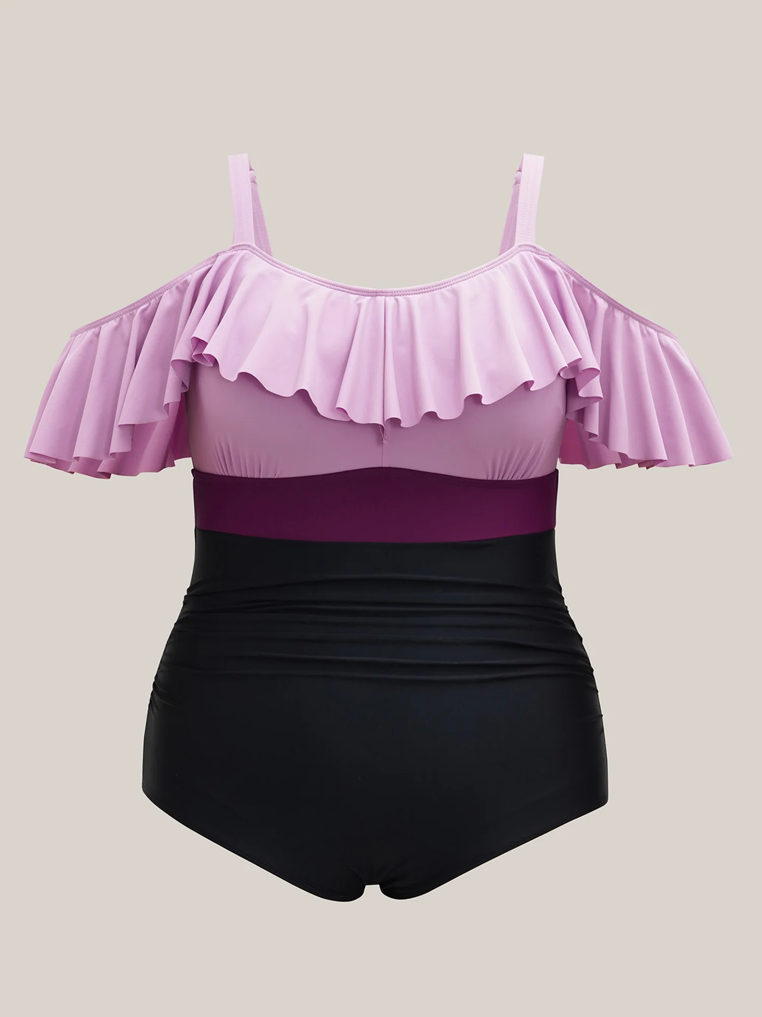 Cold-Shoulder Ruffled One-Piece Swimsuit - Image 7