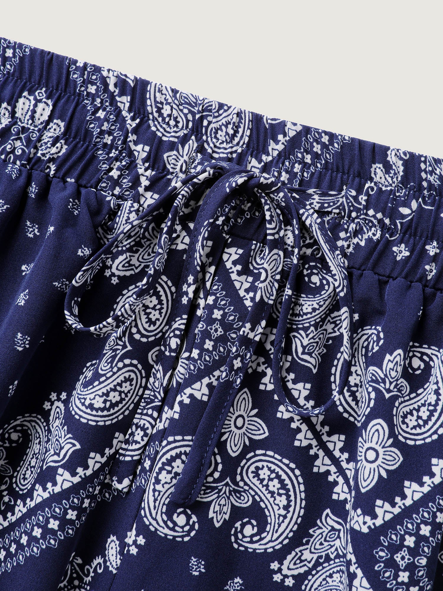 Collage Scarf Pattern Straight-Leg Pants - Image 7