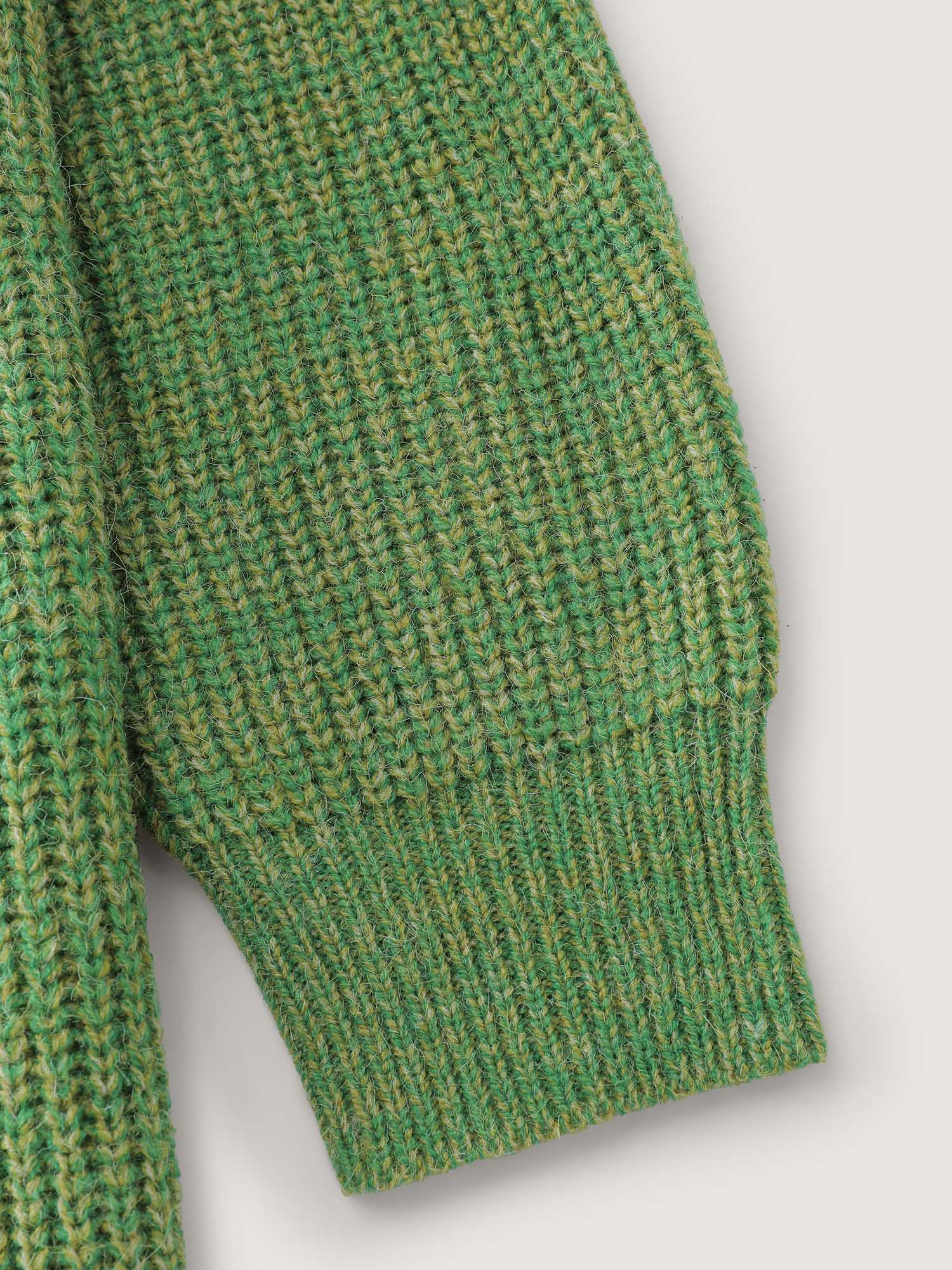 Color Blend Yarn Textured Pullover - Image 5