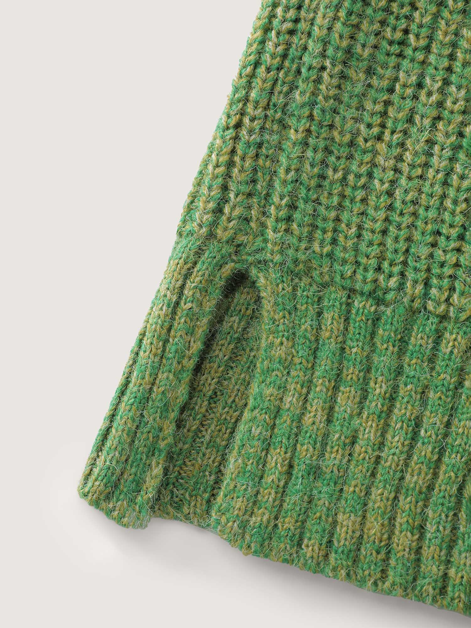 Color Blend Yarn Textured Pullover - Image 6