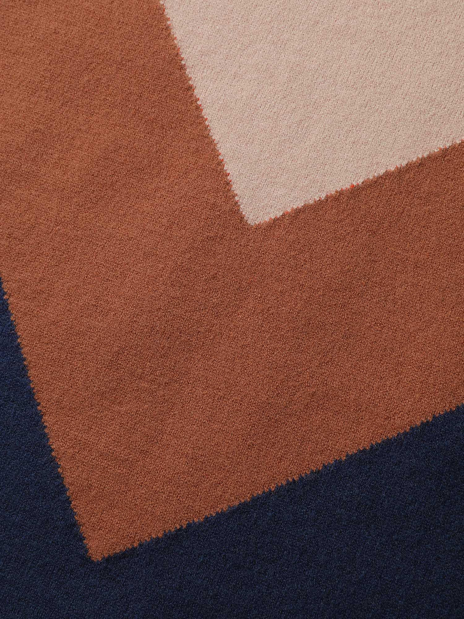 Color Block Cowl Neck Knit Pullover - Image 5
