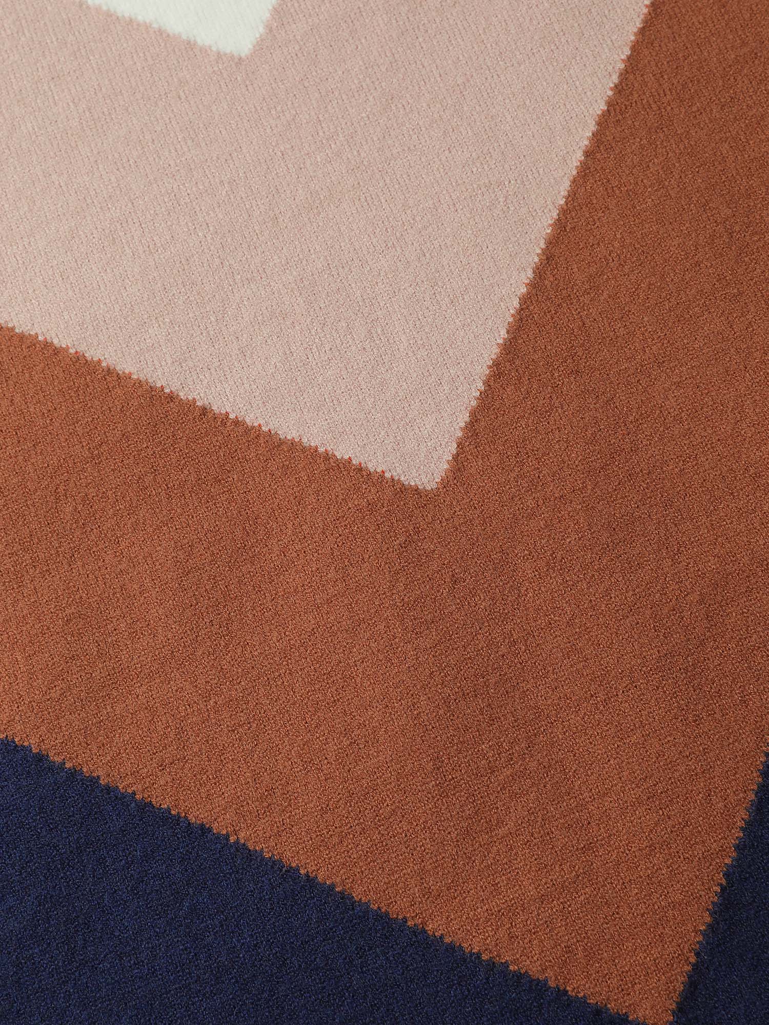 Color Block Cowl Neck Knit Pullover - Image 6