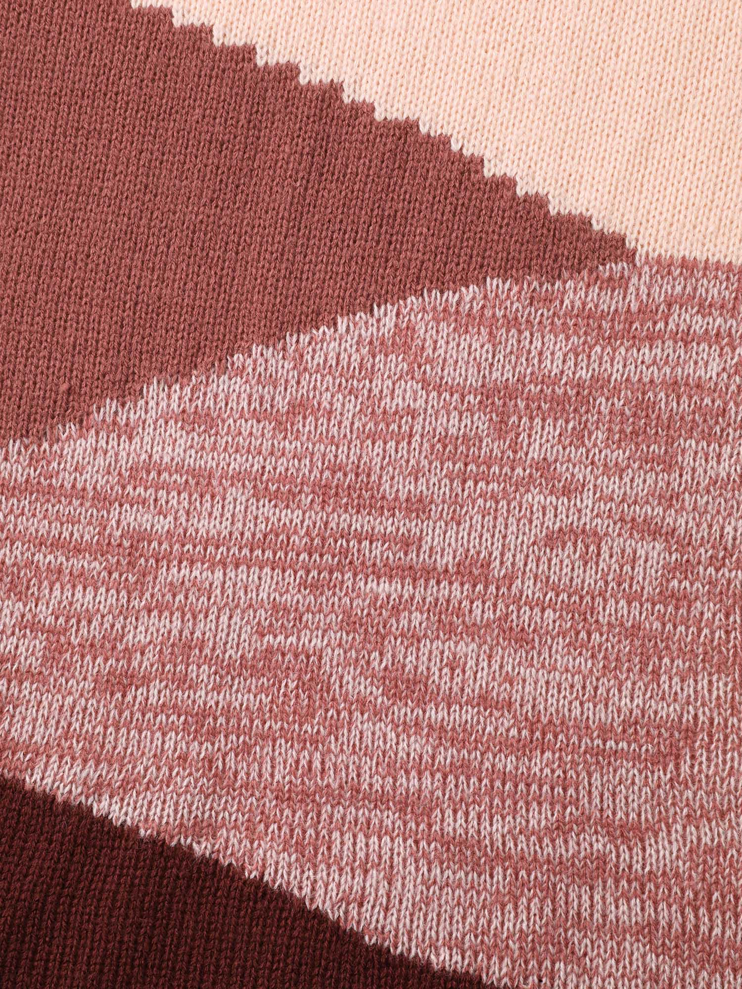 Color Block Drop Shoulder Ribbed Hem Pullover - Image 5