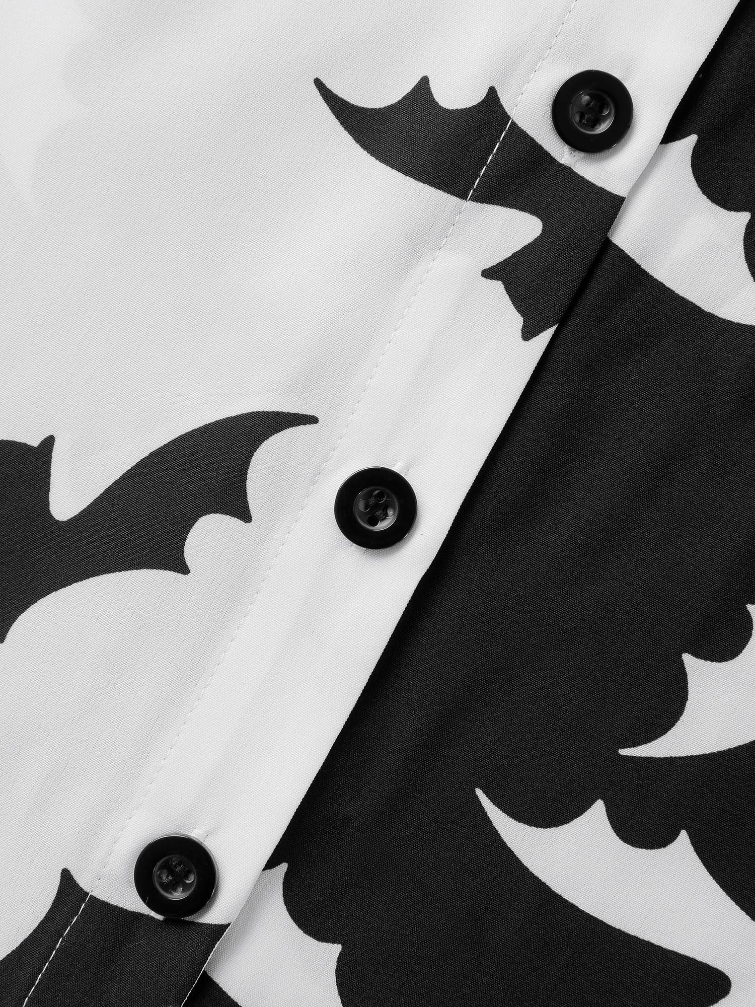 Color Block Flying Bats Button-Down Shirt - Image 6