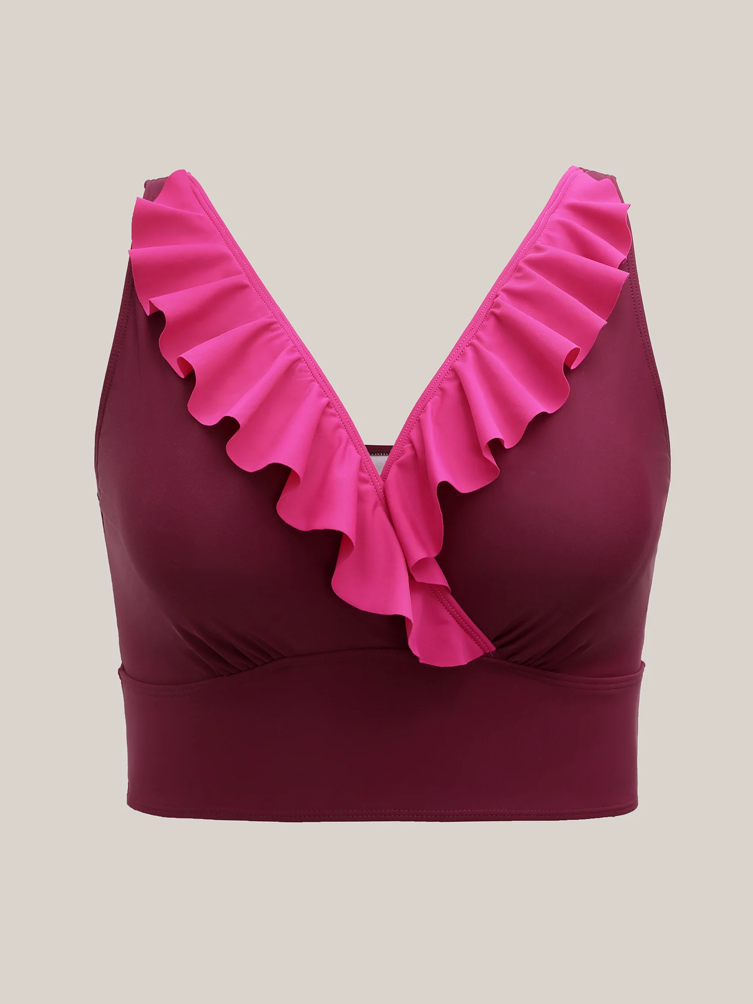 Color Block Lotus Edge Swim Top - Image 5