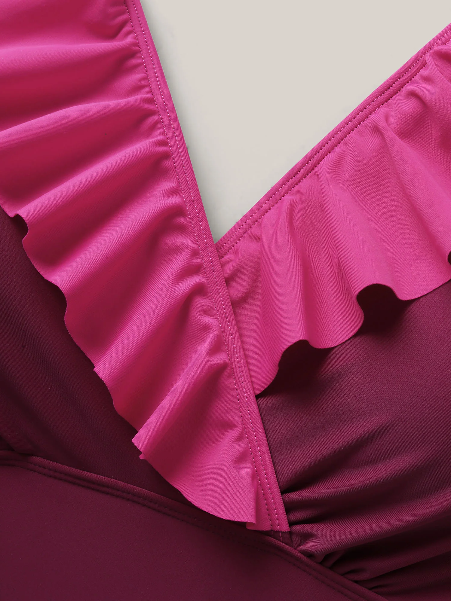 Color Block Lotus Edge Swim Top - Image 6