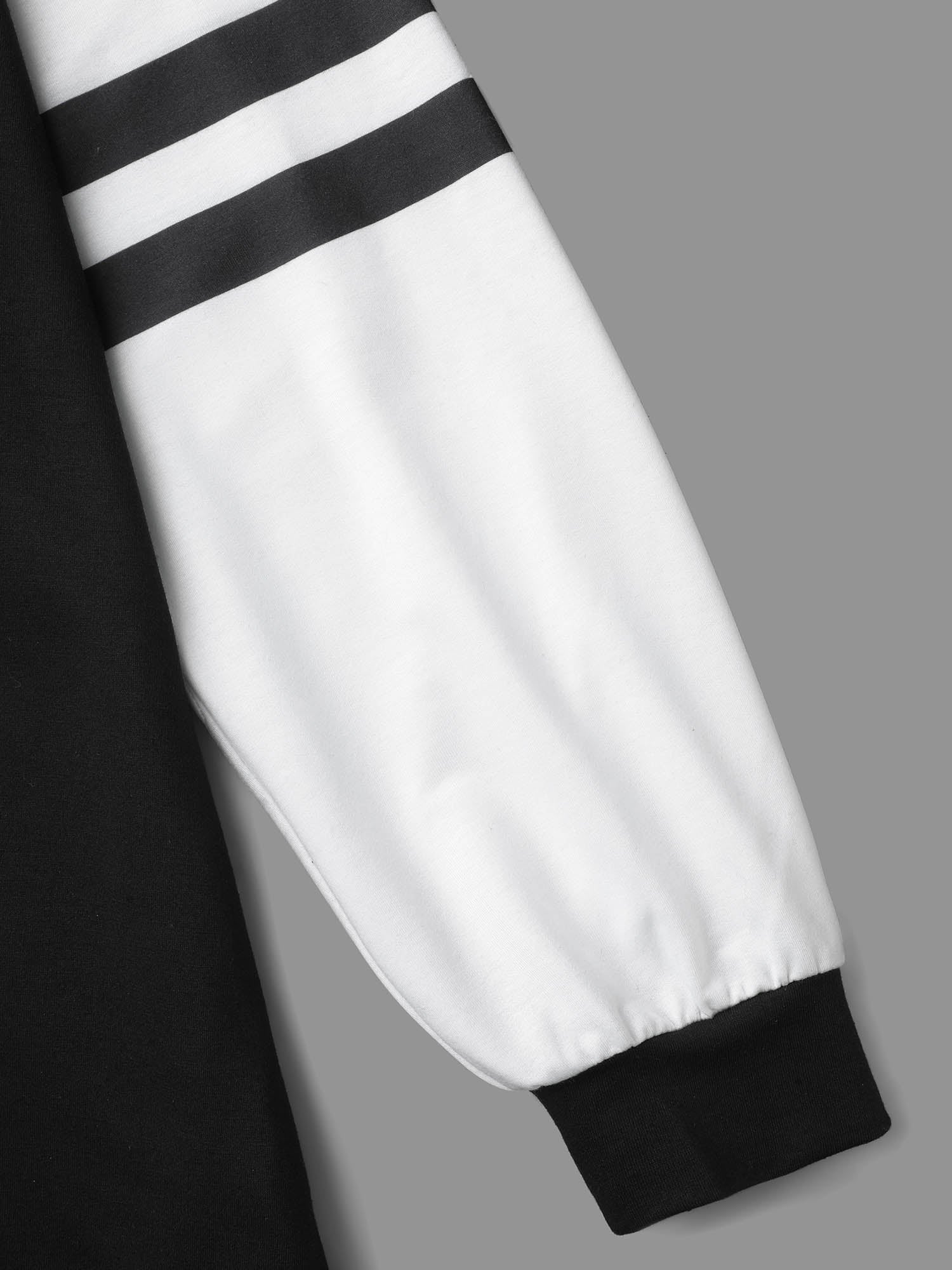 Color Block Raglan Sleeve Stretchy Sweatshirt - Image 6