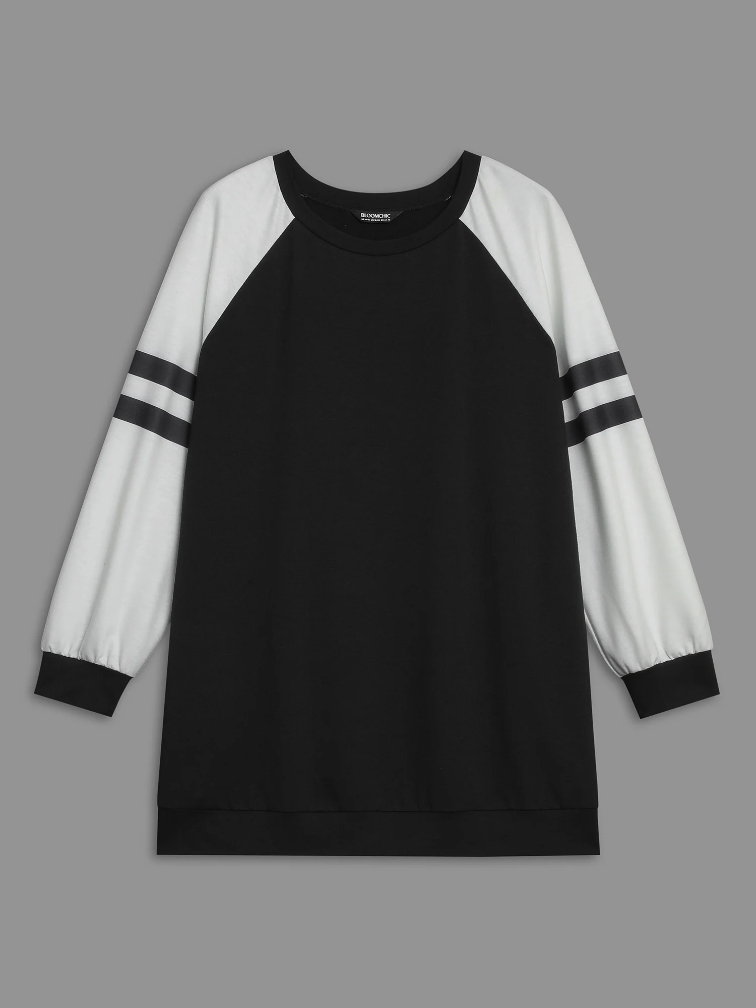 Color Block Raglan Sleeve Stretchy Sweatshirt - Image 7