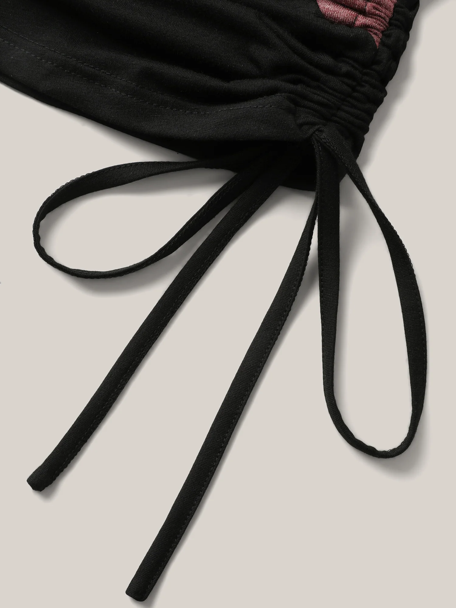 Color Block Ruched Drawstring T-Shirt - Image 6