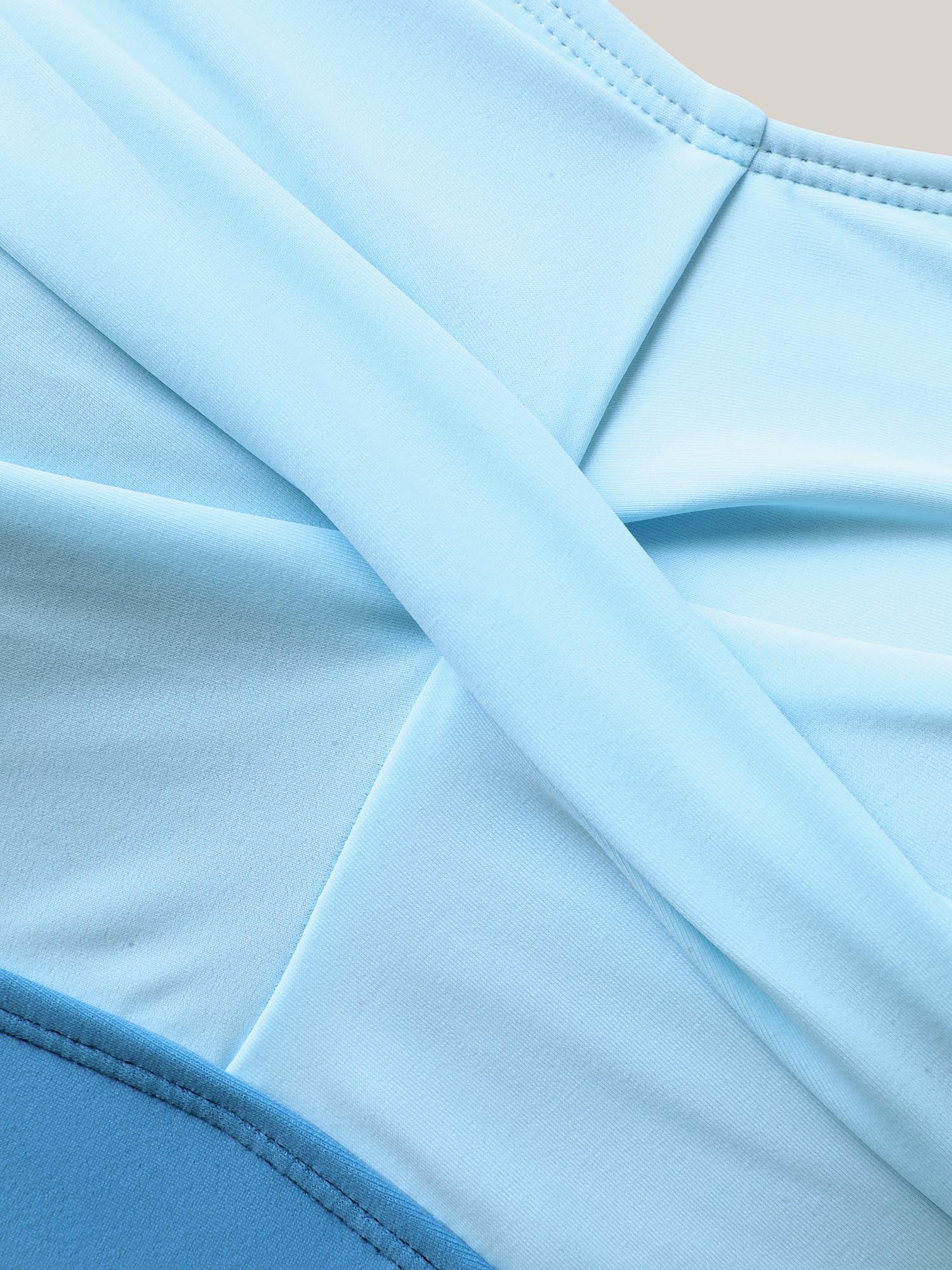 Color Block Ruched One-Piece Swimsuit - Image 5