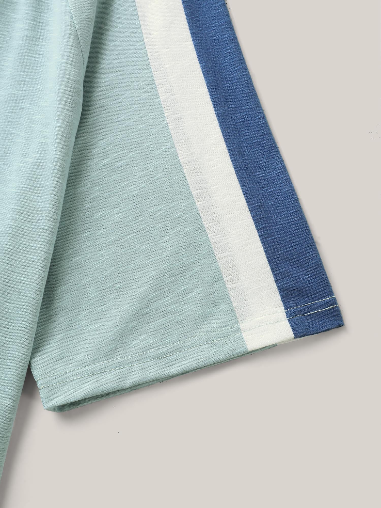 Color Block Shoulder Flowy T-Shirt - Image 5