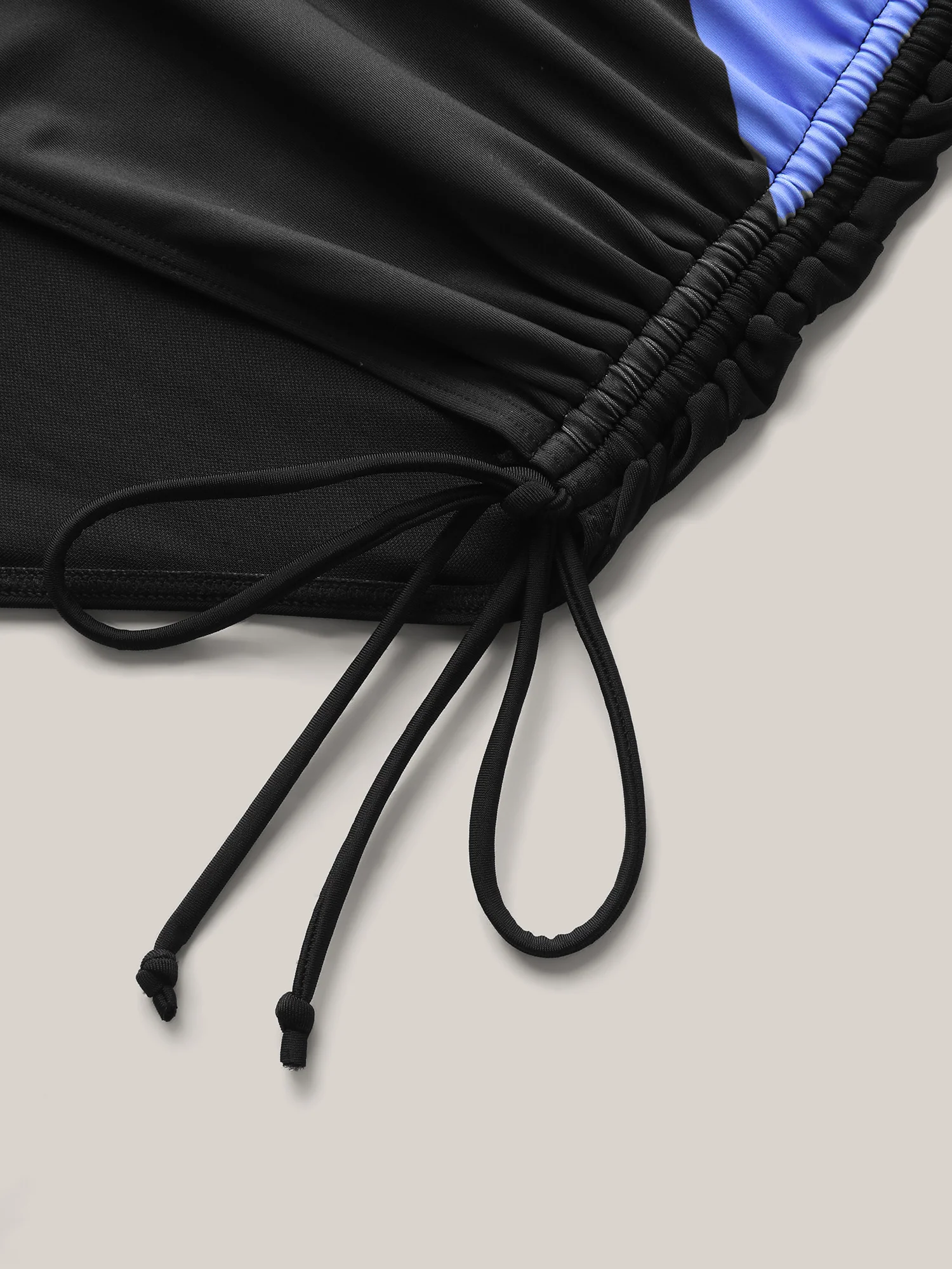 Color Block Side Drawstring One-Piece Swimsuit - Image 6