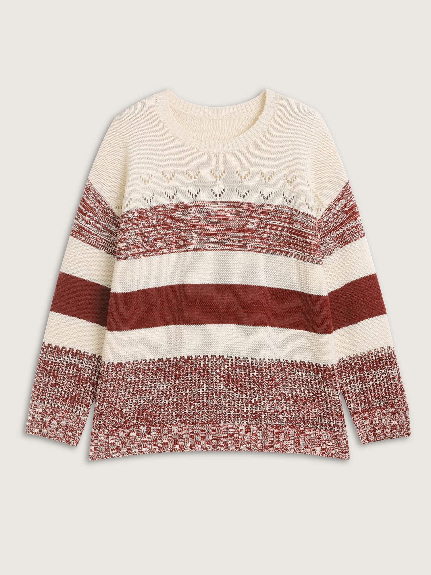Color Block Textured Cut-Out Sweatshirt - Image 5