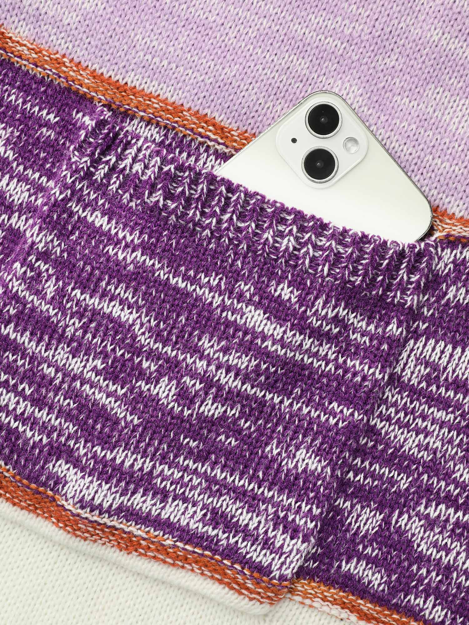 Color Block Textured Open-Front Cardigan - Image 6