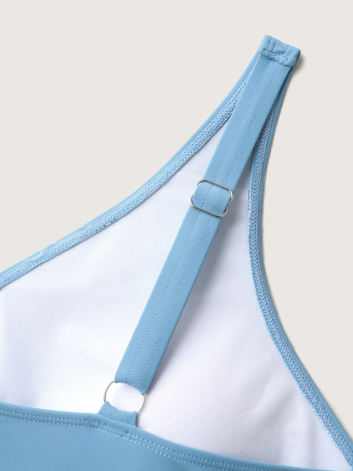Color-Block Twist Front One-Piece Swimsuit - Image 6