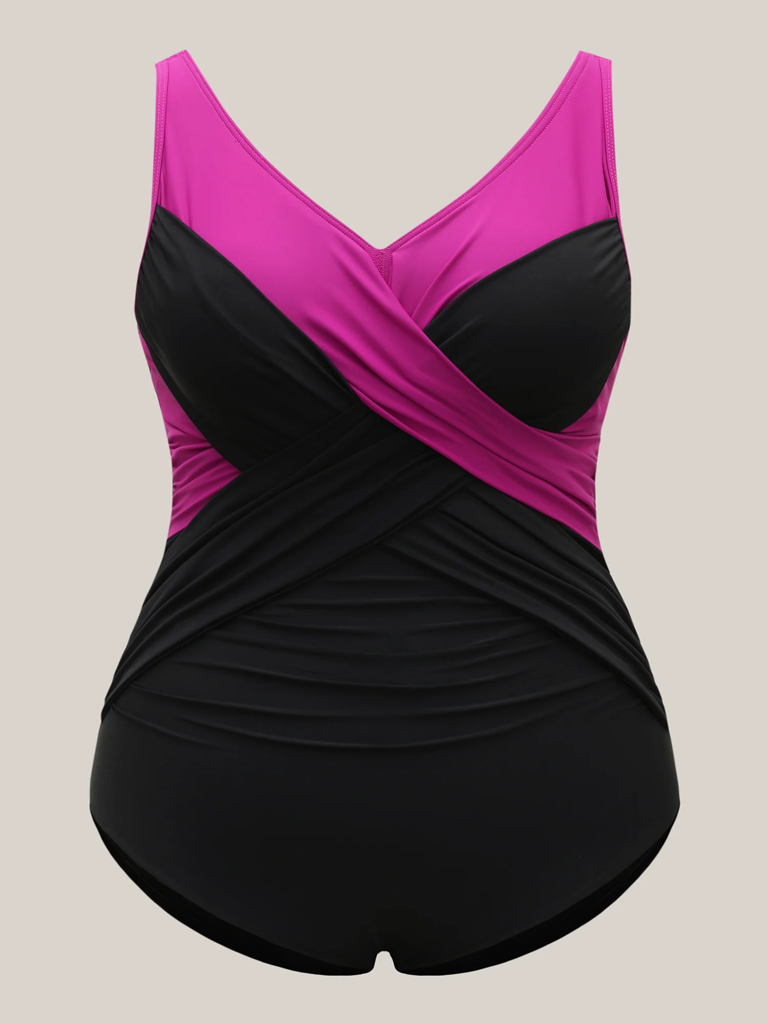 Color Block Twist Front One-Piece Swimsuit - Image 7