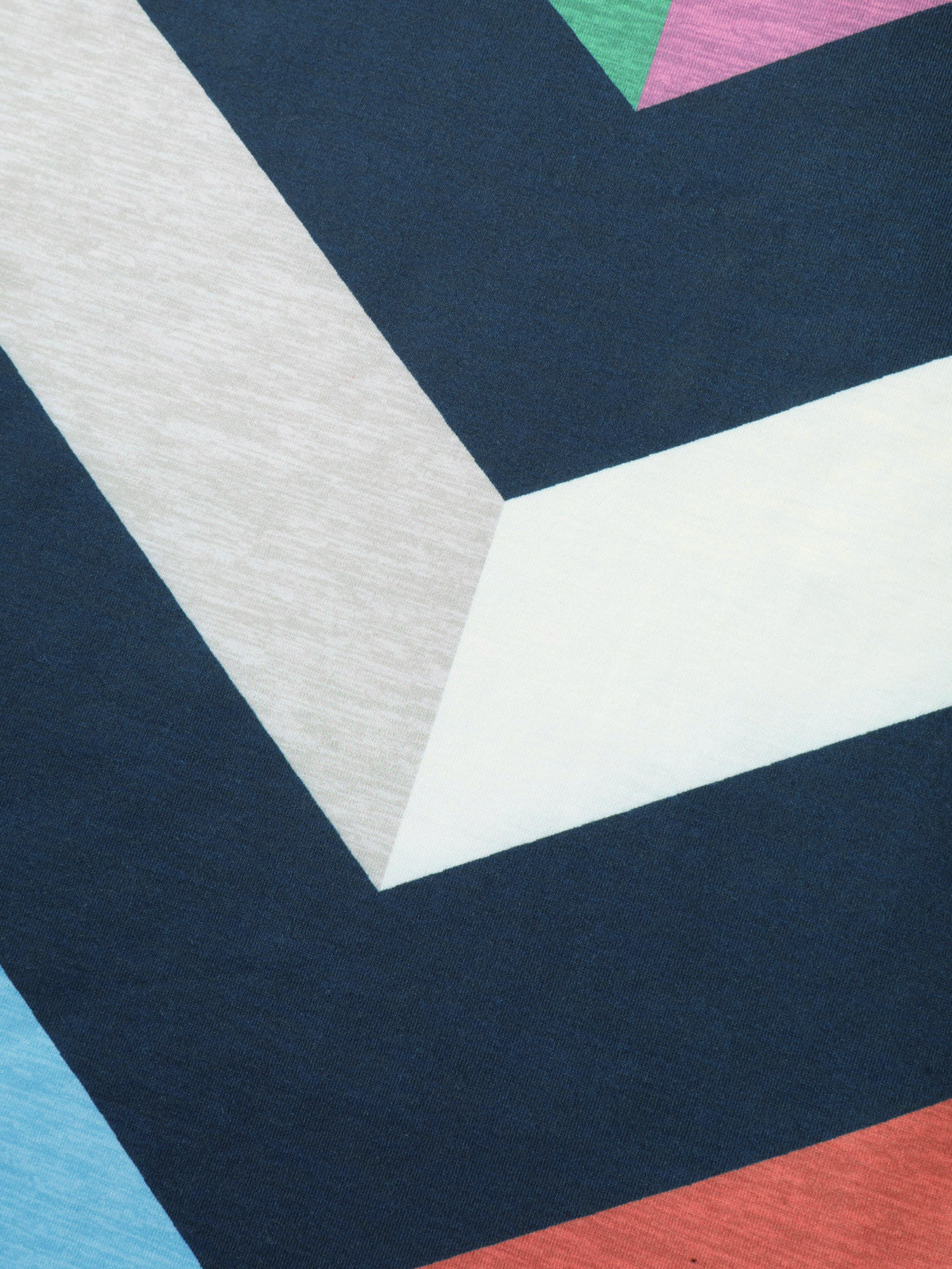 Color Block Wavy Print T-Shirt - Image 5