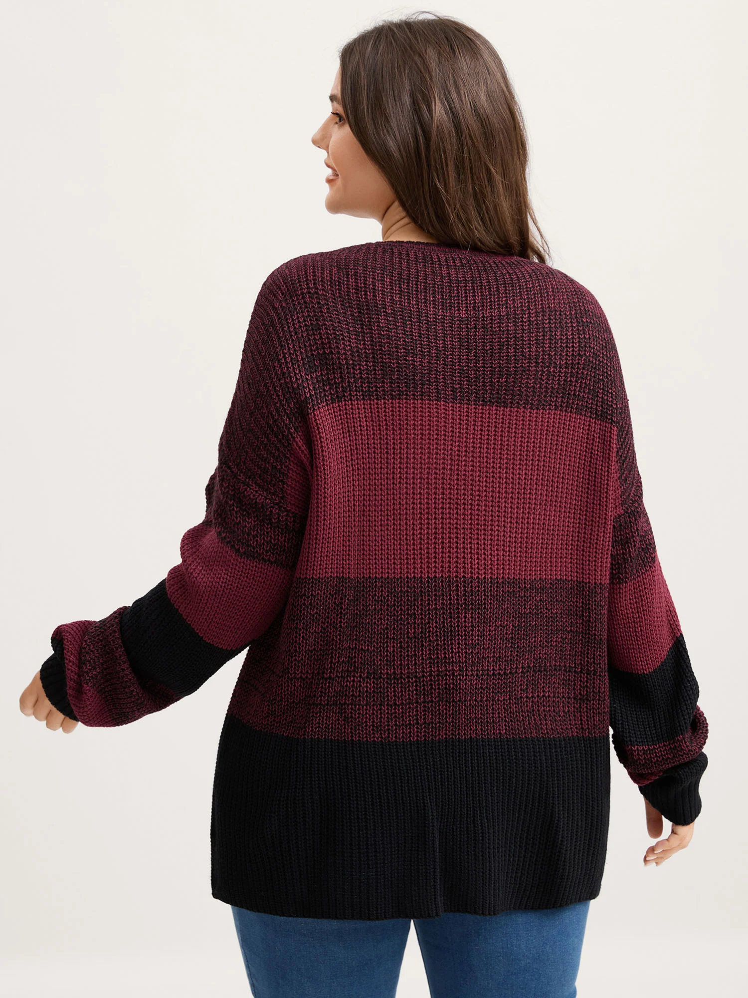 Color Block Yarn Blend Pullover - Image 4
