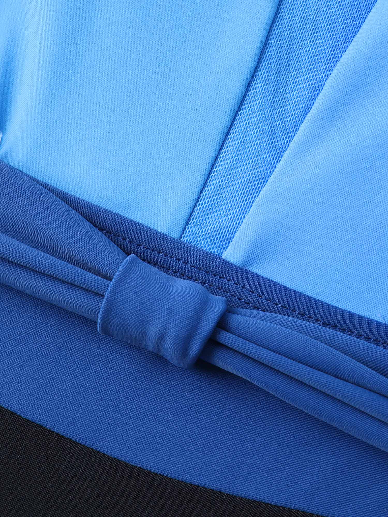 Color Contrast Adjustable Swim Dress - Image 6