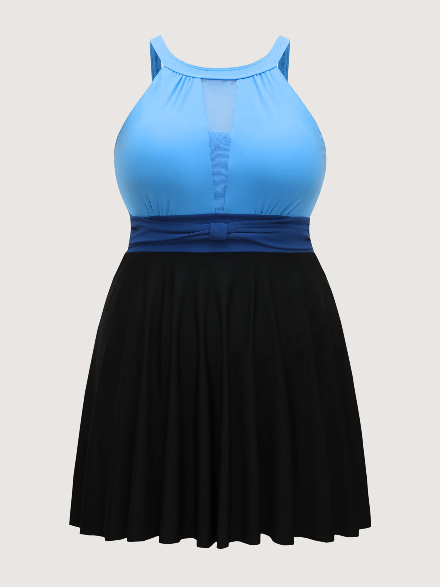 Color Contrast Adjustable Swim Dress - Image 8