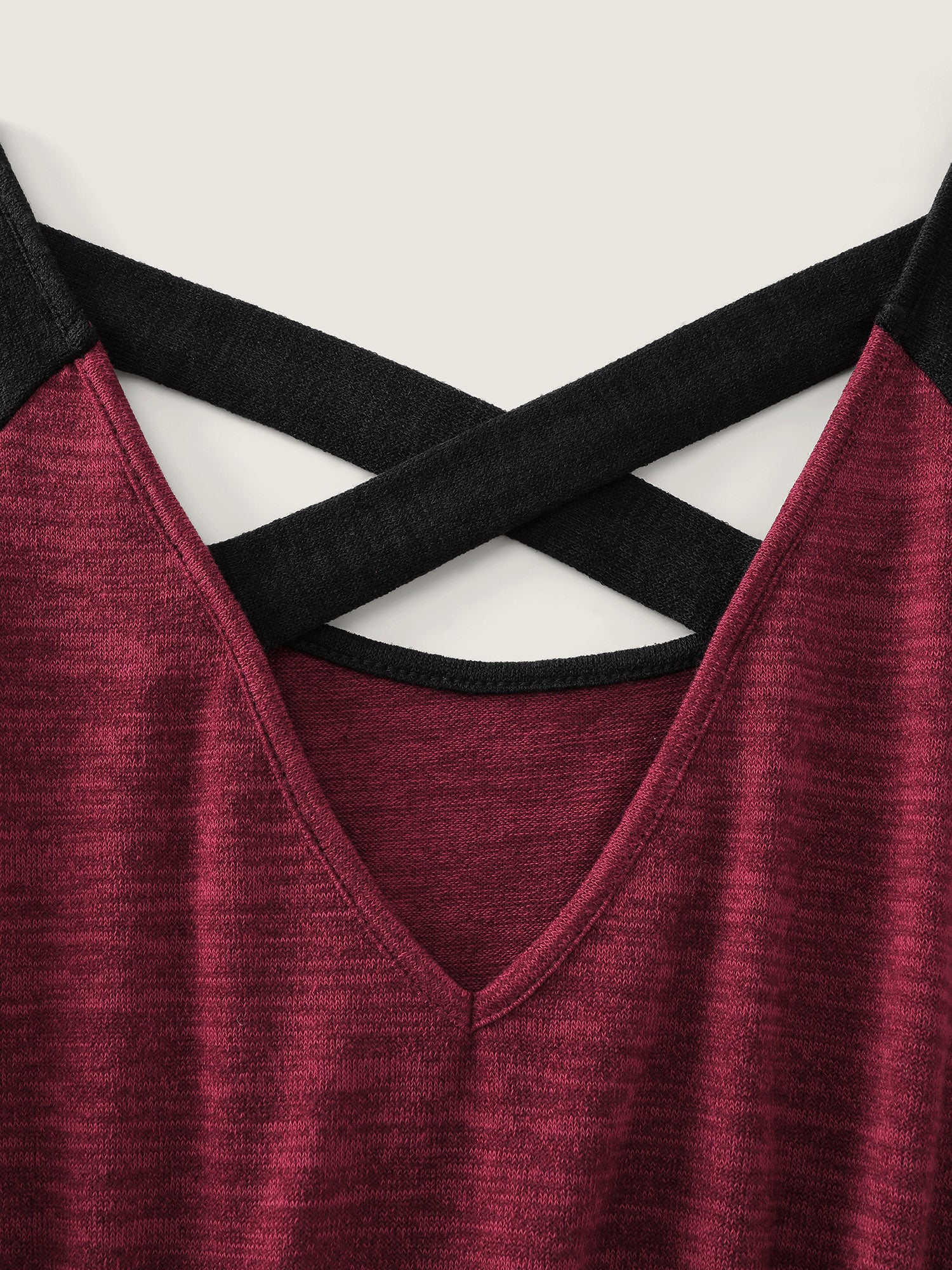 Color Contrast Back Cut-Out Stretchy Midi Dress - Image 5