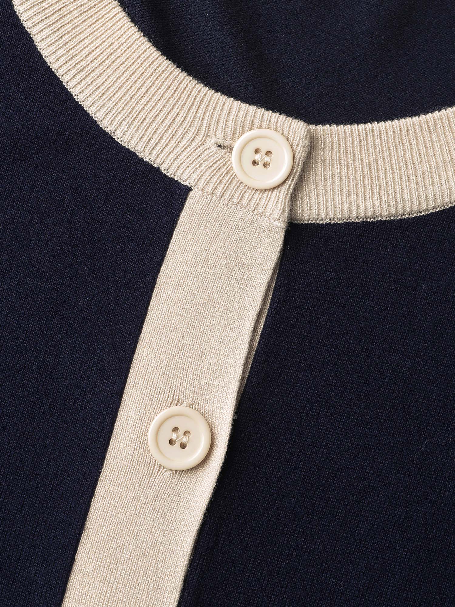 Supersoft Color Contrast Button-Down Knit Cardigan - Image 7