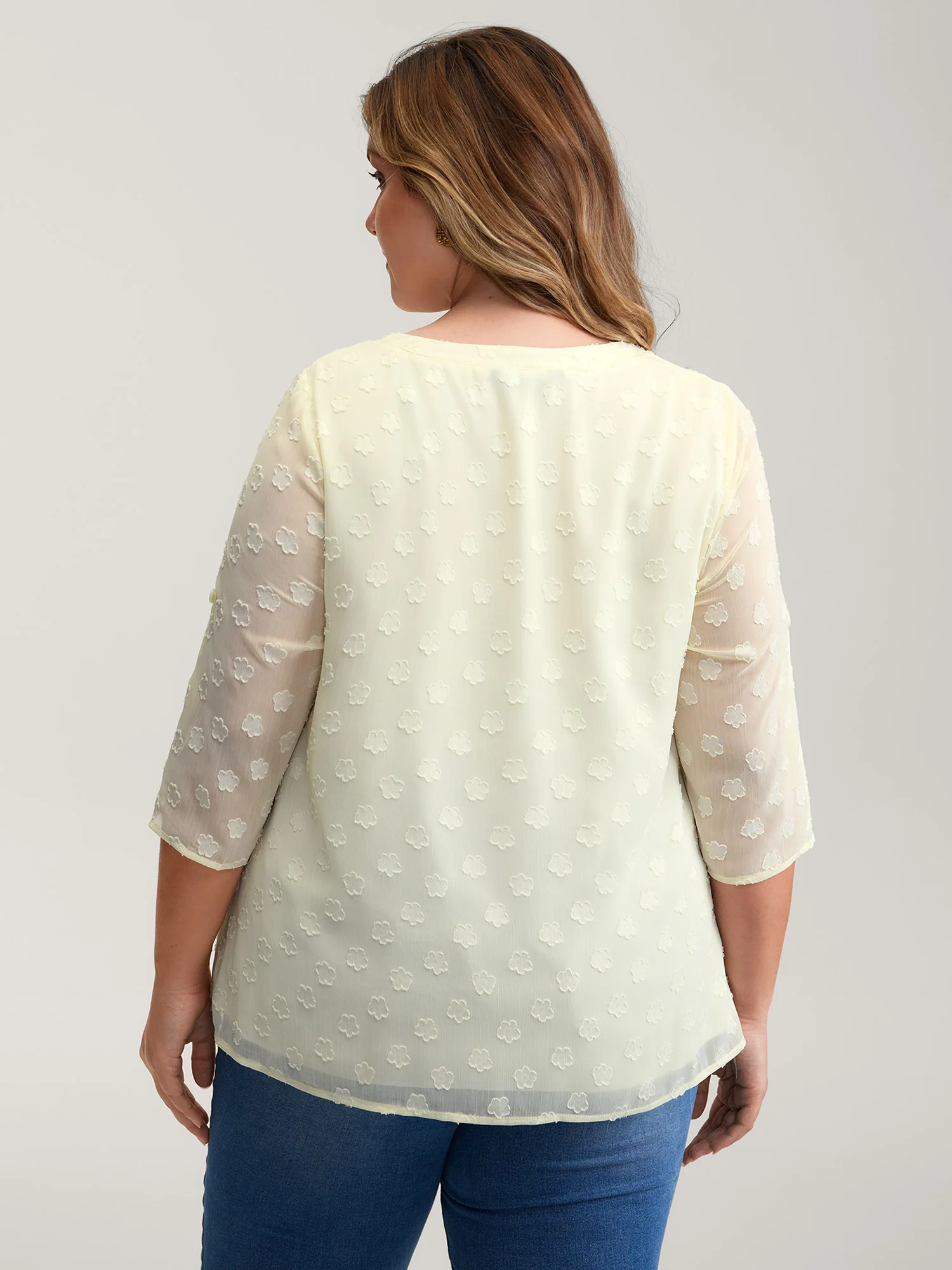 Color Contrast Button Placket Blouse - Image 4
