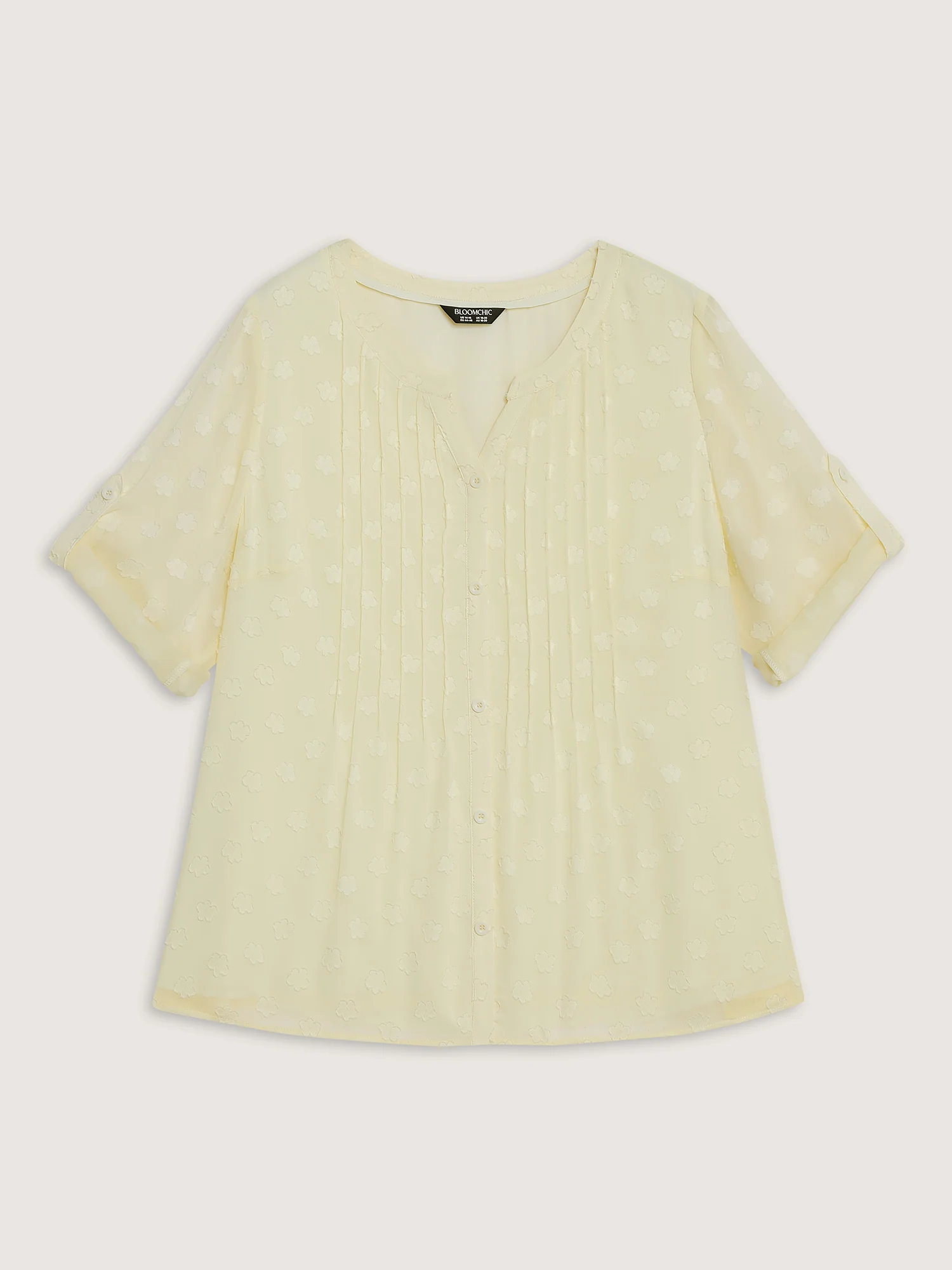 Color Contrast Button Placket Blouse - Image 8