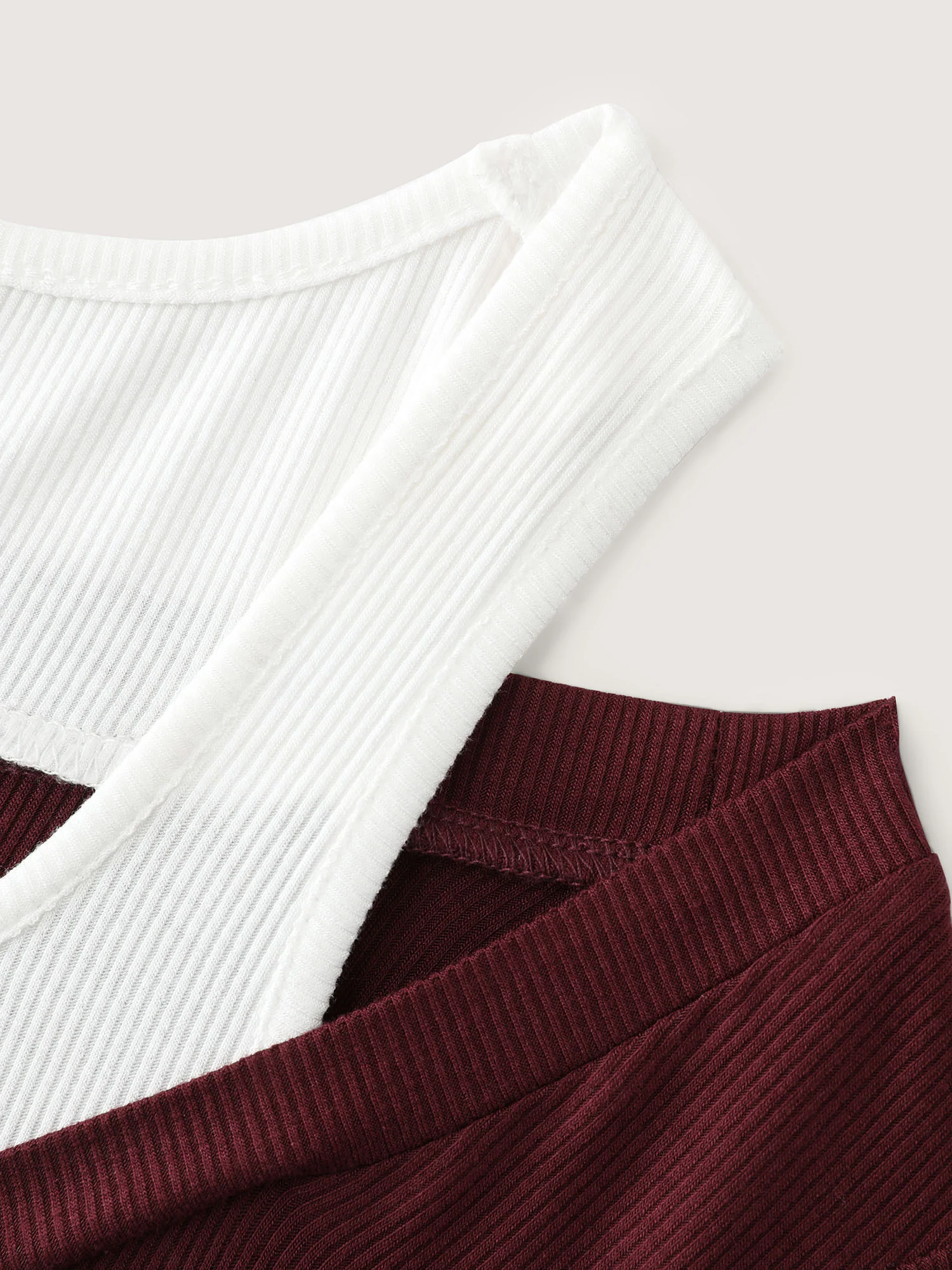 Color Contrast Buttons Fitted T-Shirt - Image 5