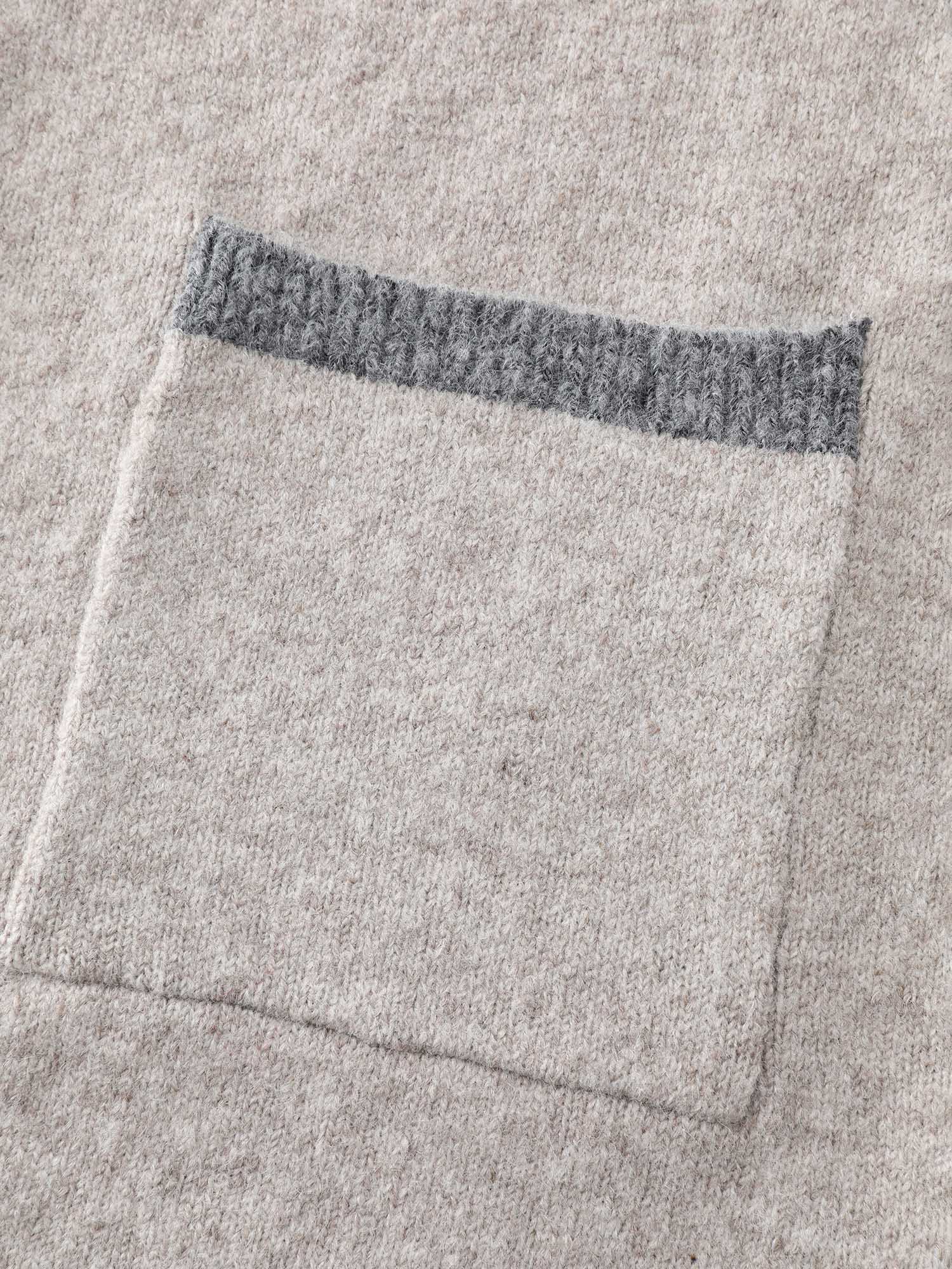 Color Contrast Buttons Pockets Knit Cardigan - Image 8