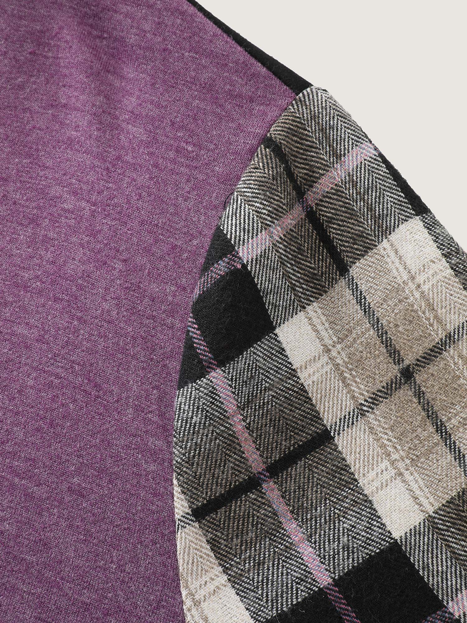 Color Contrast Checkered Hoodie - Image 6