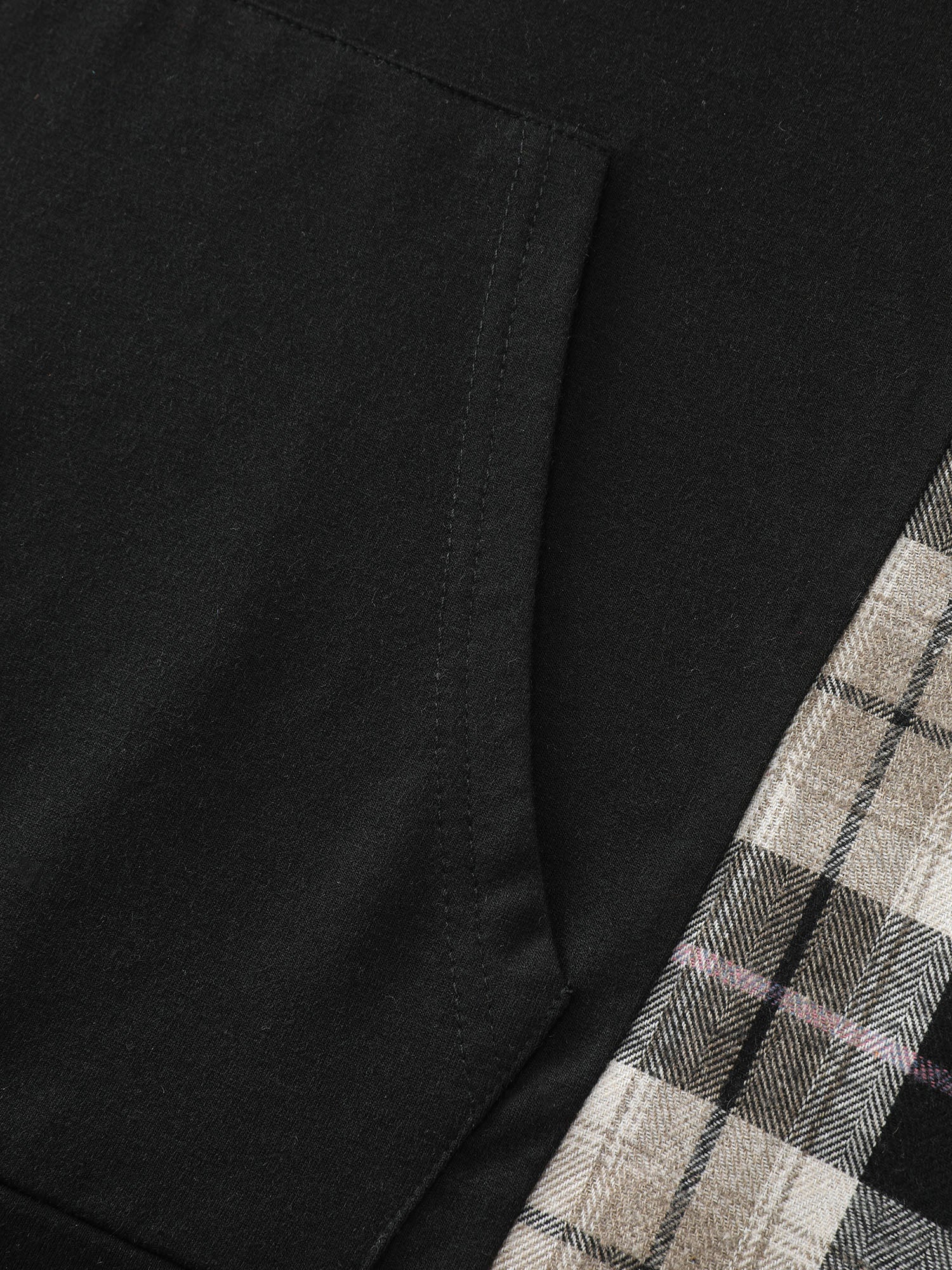 Color Contrast Checkered Hoodie - Image 7