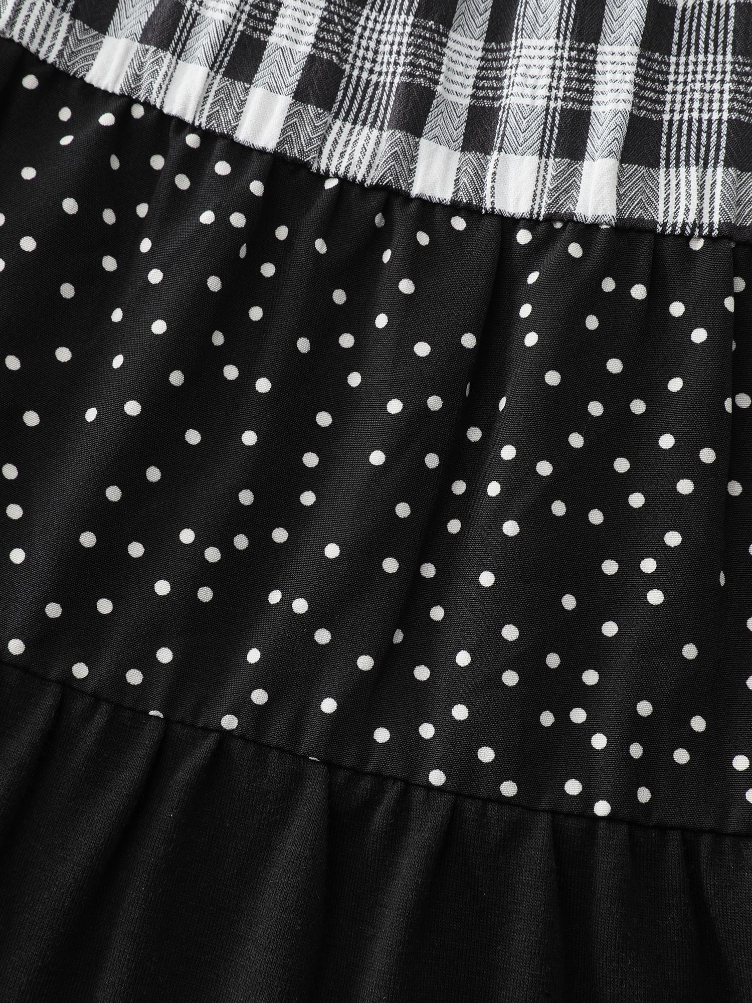 Color Contrast Checkered Tiered Top - Image 5