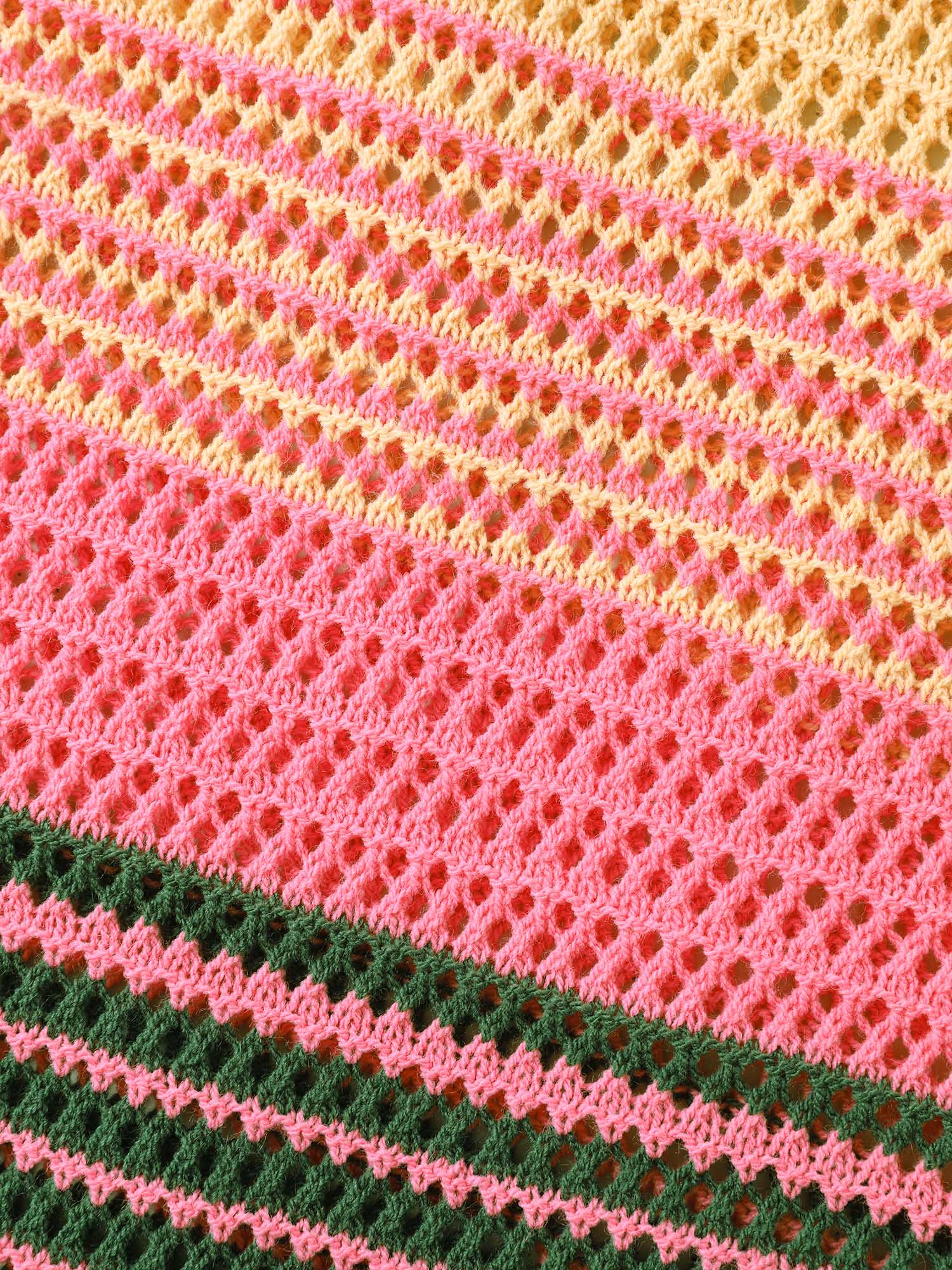 Color Contrast Crochet Swim Cover-Up - Image 6