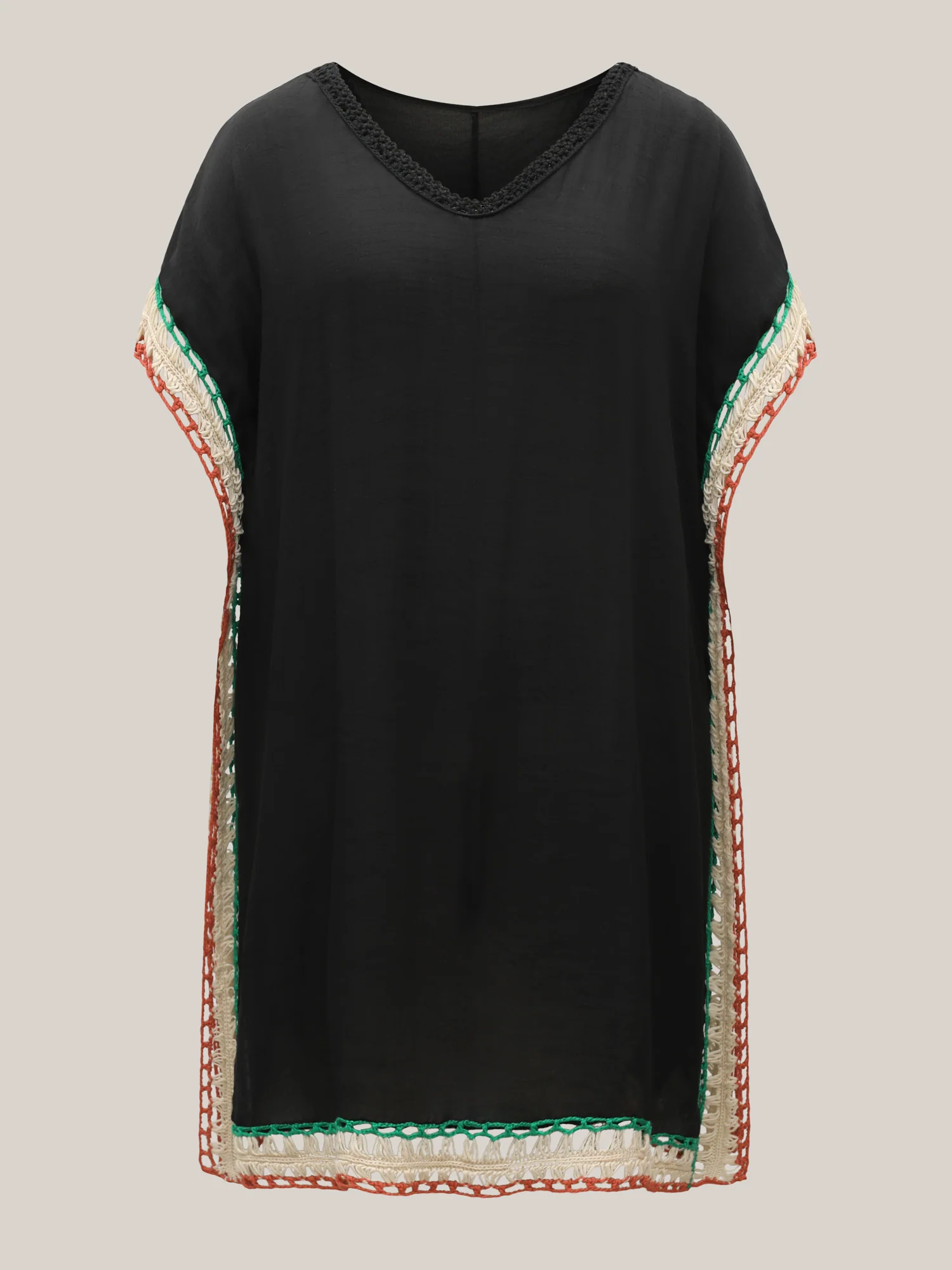 Color Contrast Cut-Out Swim Cover-Up - Image 8