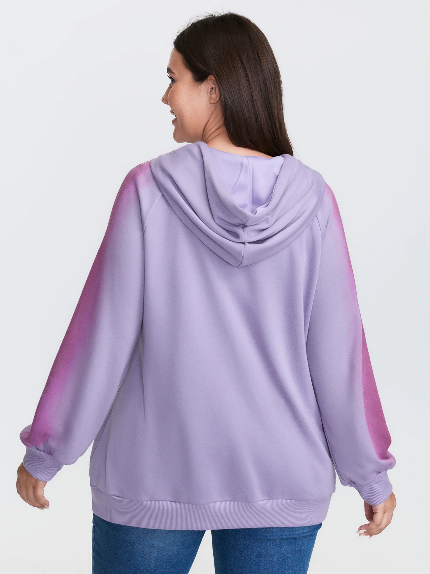 Color Contrast Drawstring Hoodie - Image 4