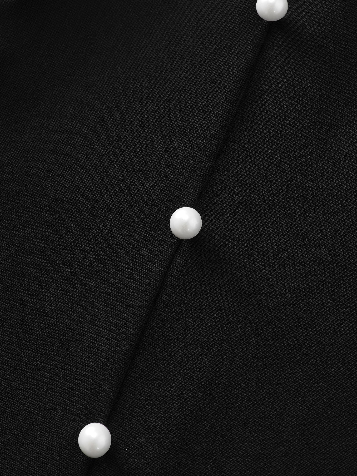 Color Contrast Edge Button Detail Blouse - Image 6