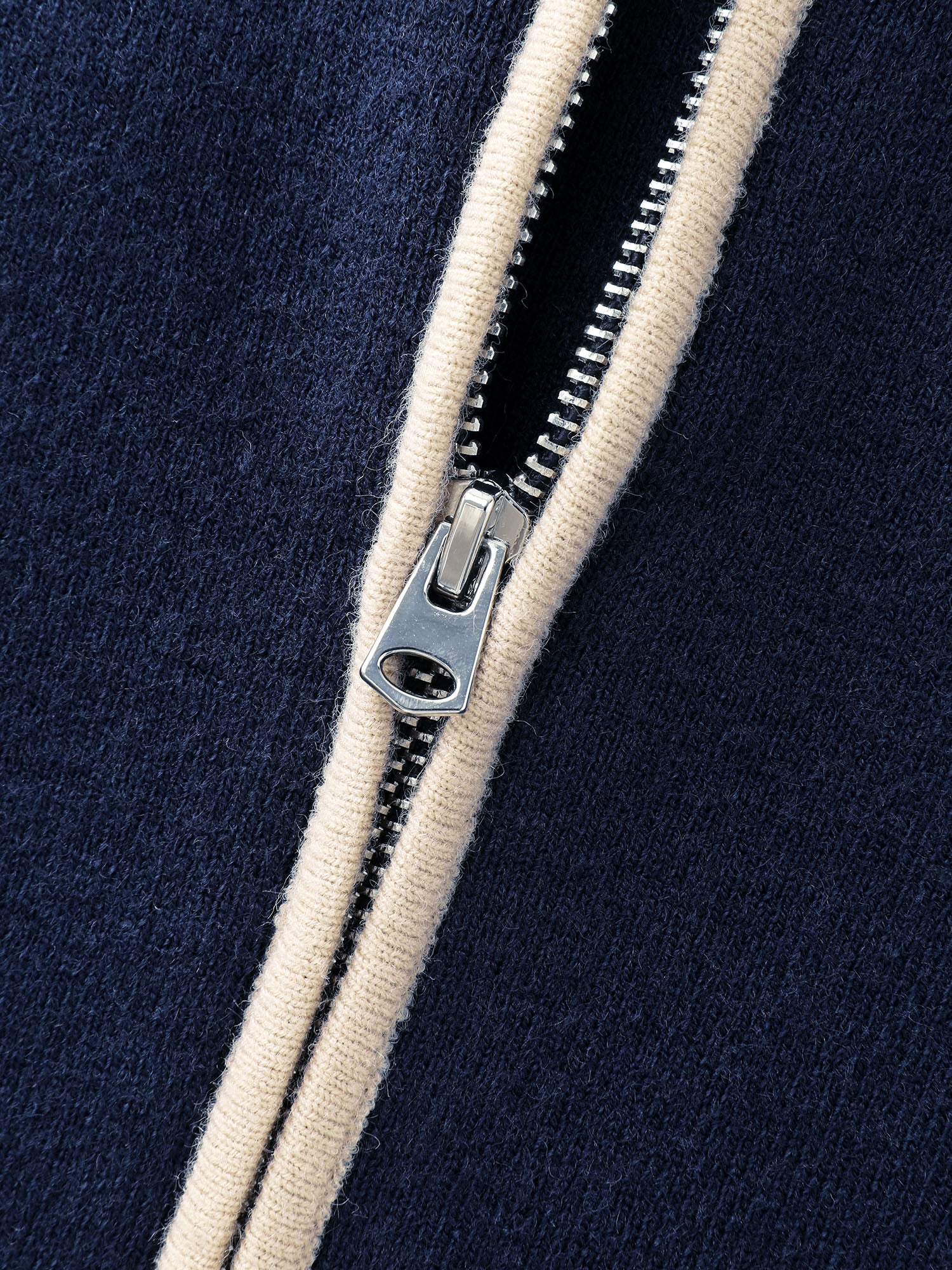 Color Contrast Edge Collar Knit Cardigan - Image 6