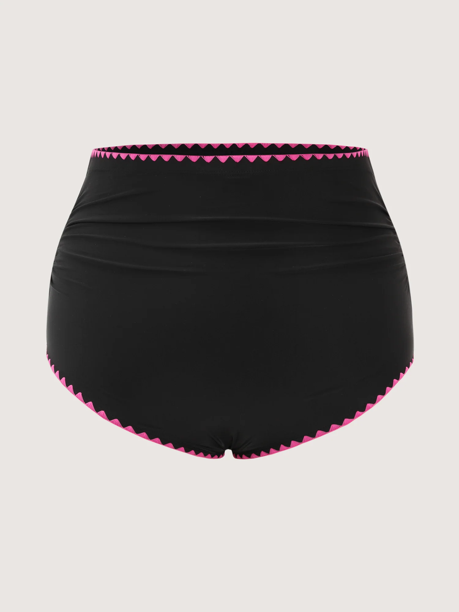 Color Contrast Embroidered Edge Bikini Bottoms - Image 6