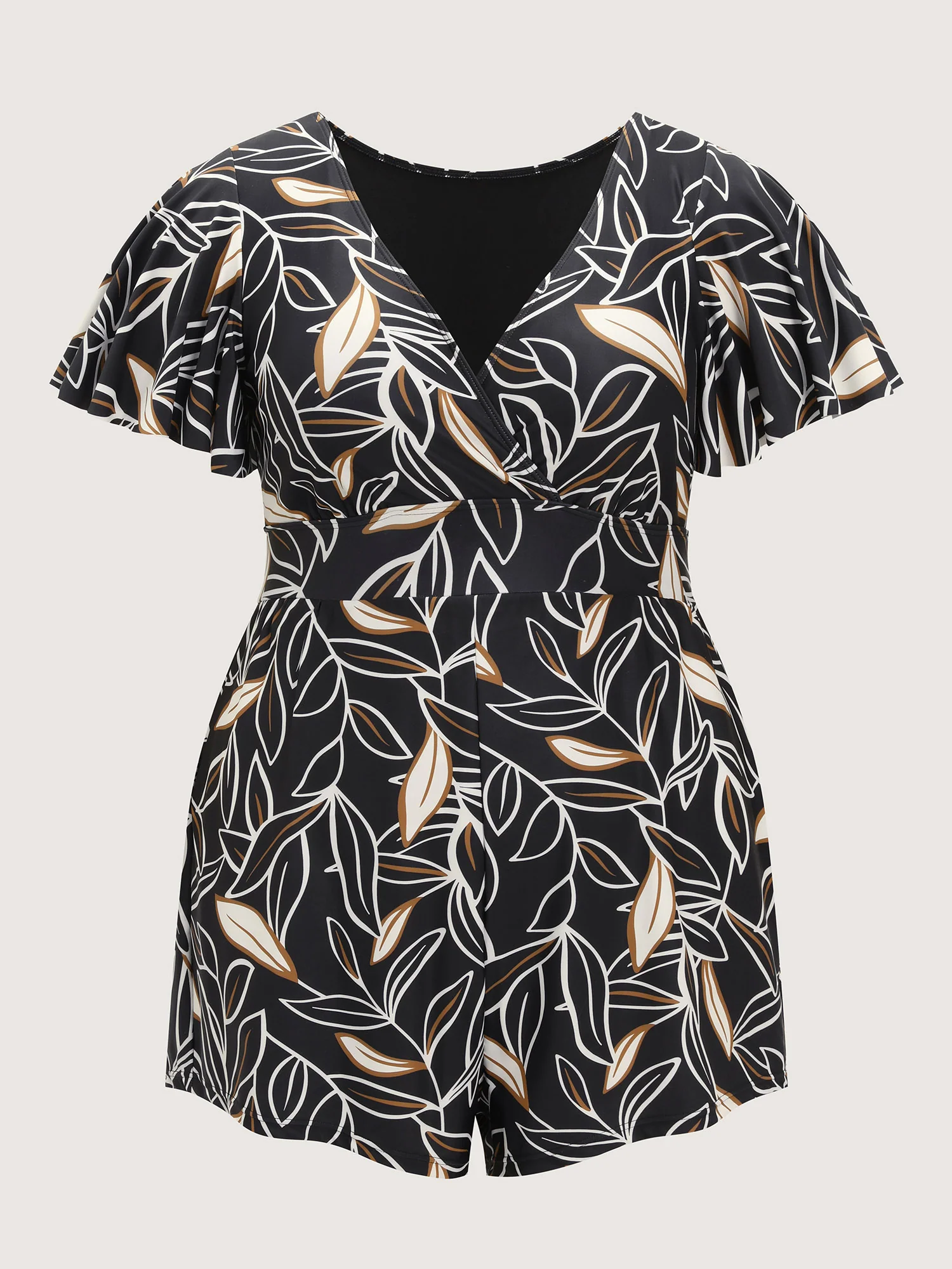 Color Contrast Floral Print One-Piece Swim - Image 8