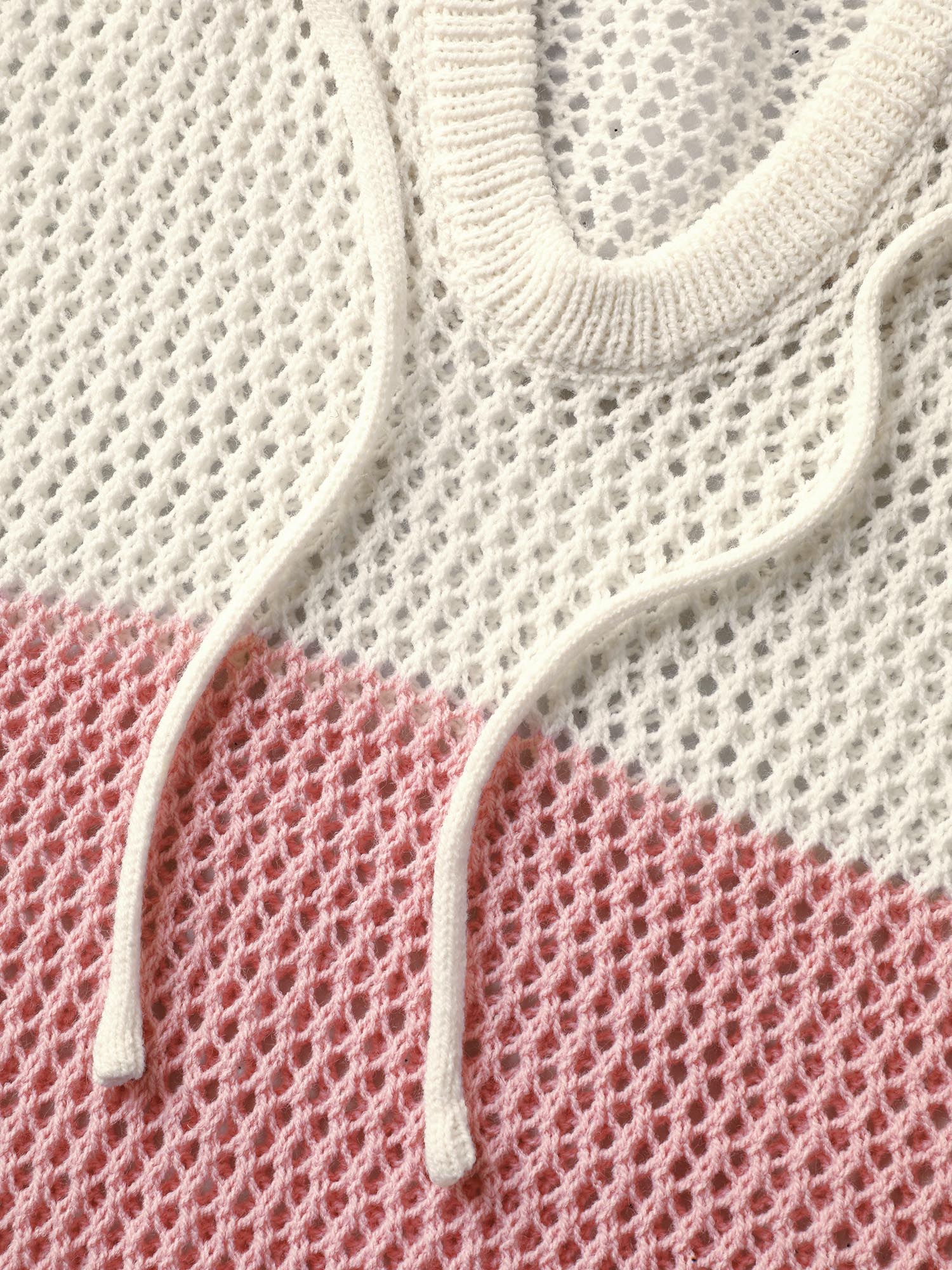 Color Contrast Hooded Cut-Out Pullover - Image 6