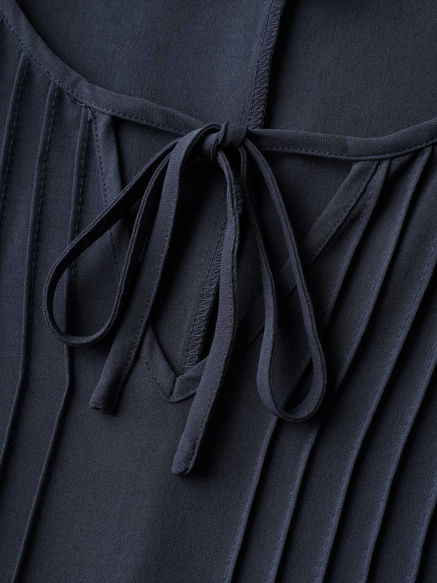 Color Contrast Plicated Detail Mini Dress - Image 5