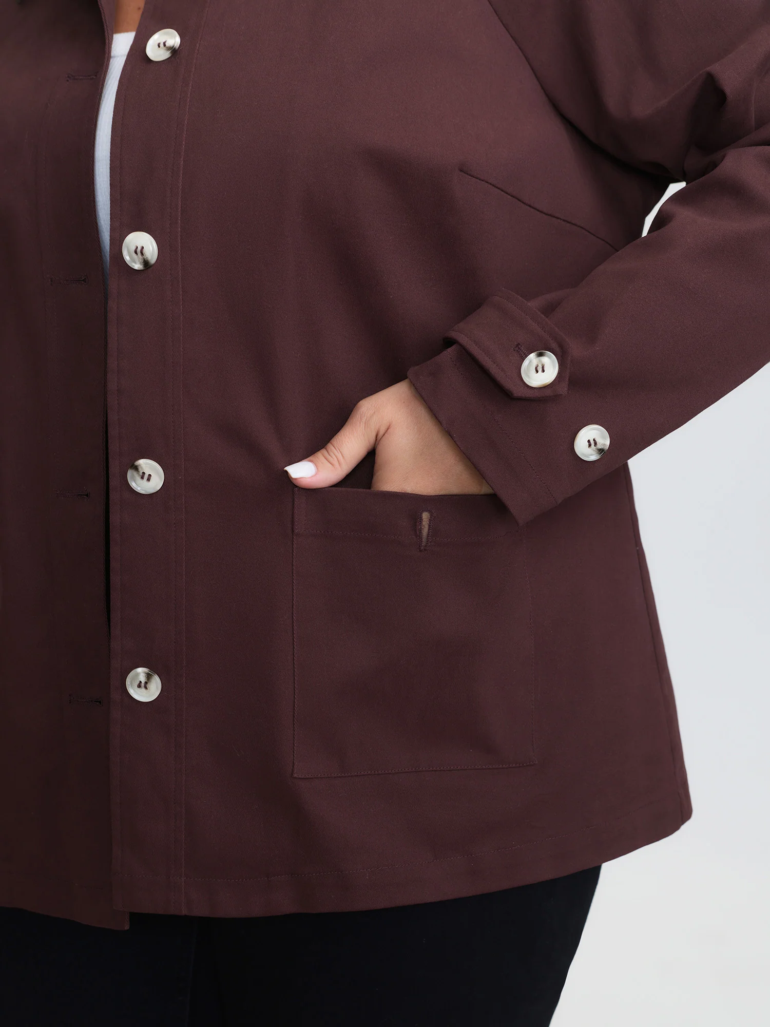 Color Contrast Relaxed-Fit Pockets Jacket - Image 3