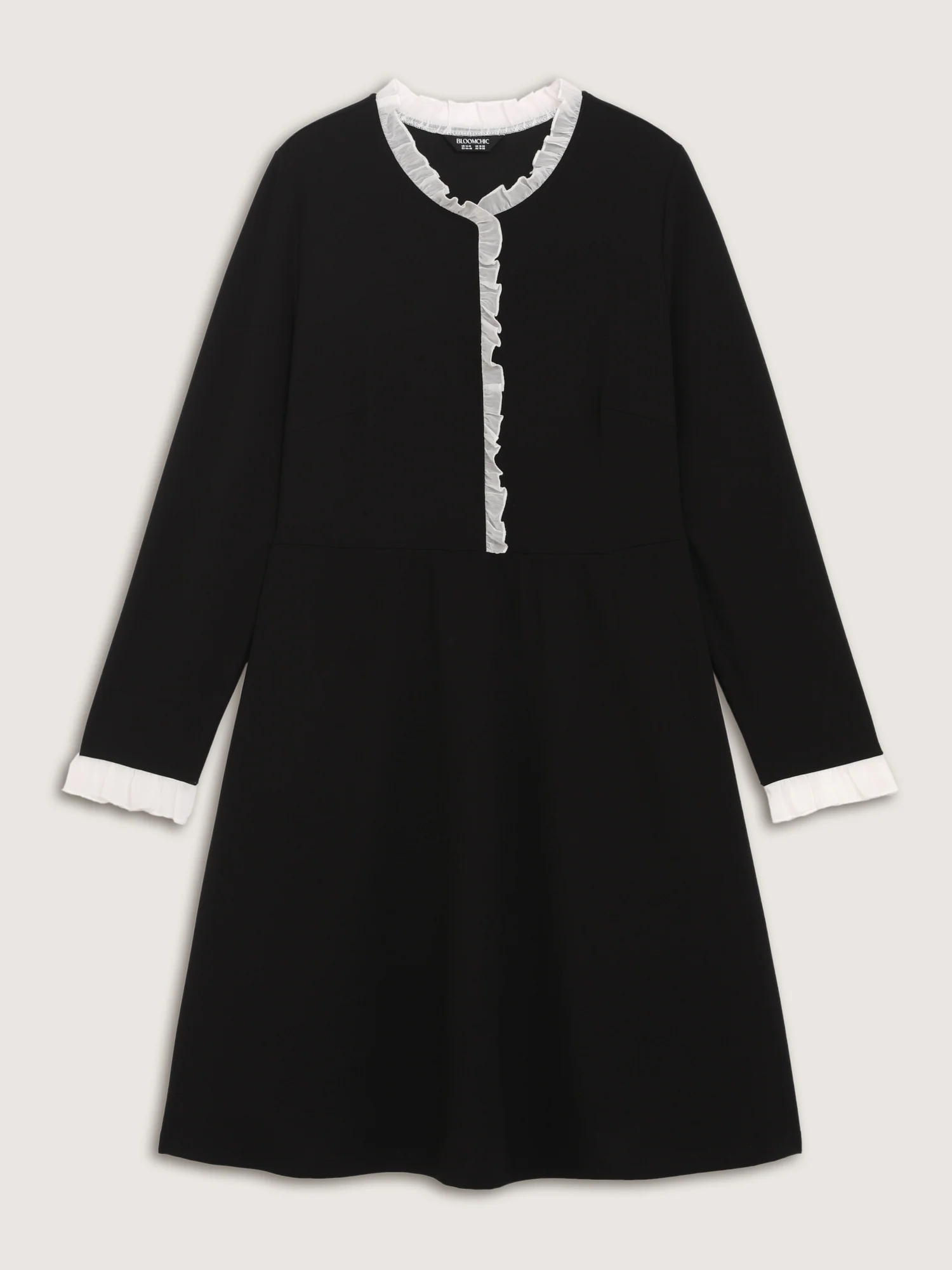 Color Contrast Ruffled Mini Dress - Image 7