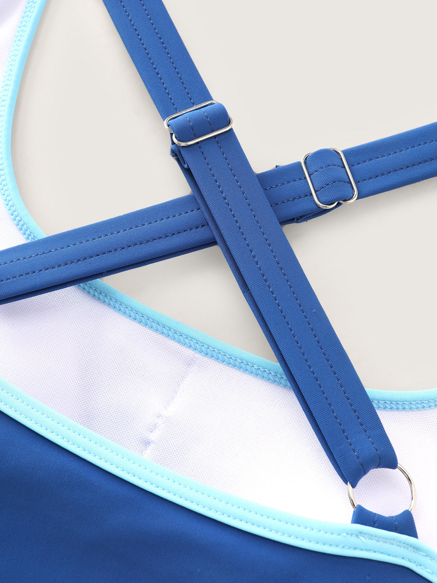 Color Contrast Scoop Neck Swim Top - Image 5