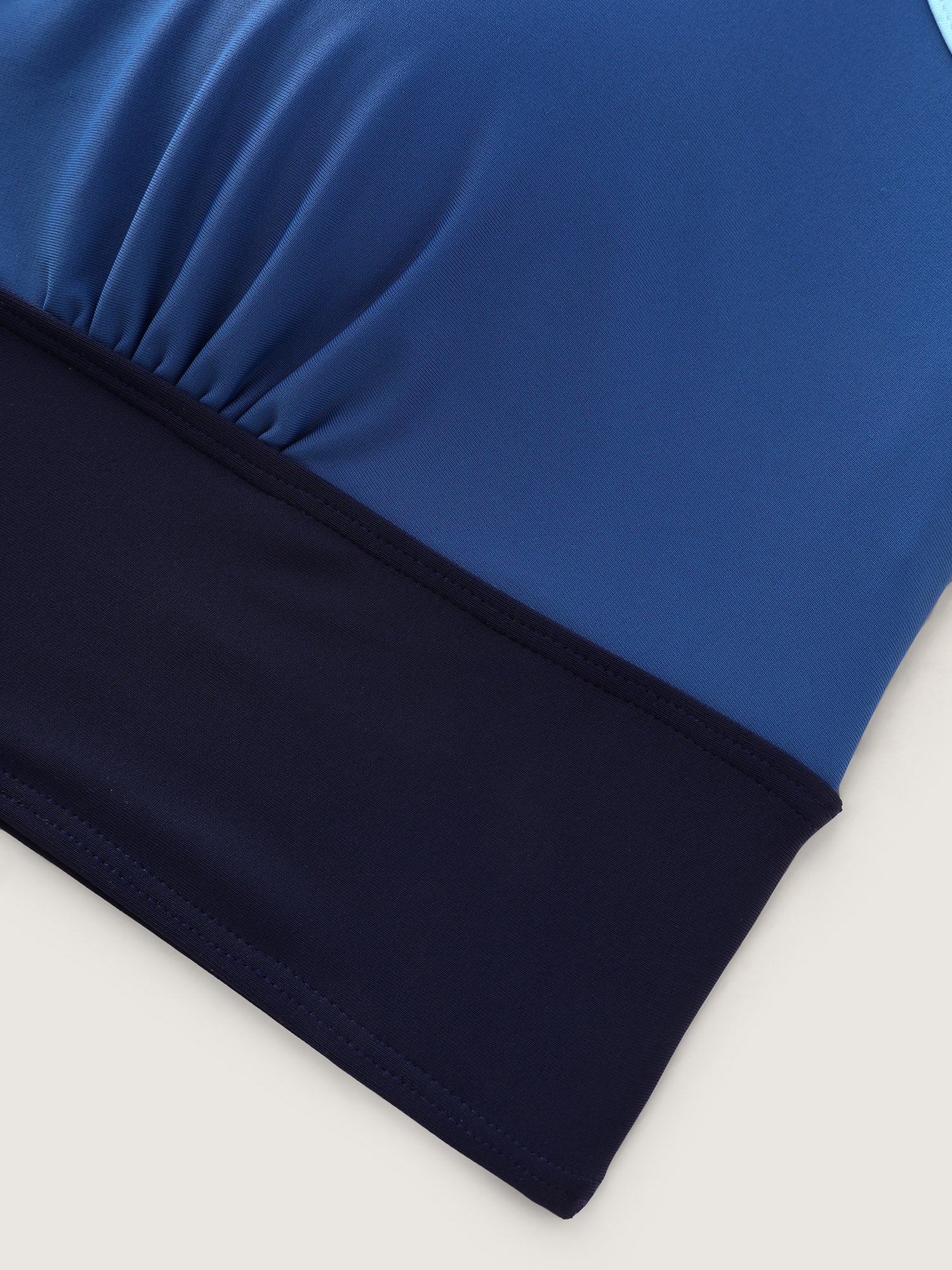 Color Contrast Scoop Neck Swim Top - Image 6
