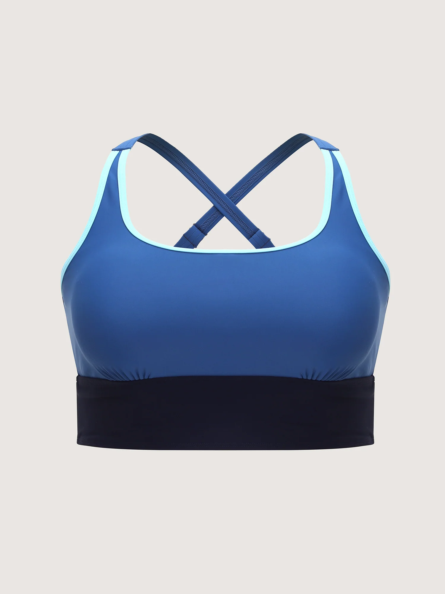 Color Contrast Scoop Neck Swim Top - Image 7