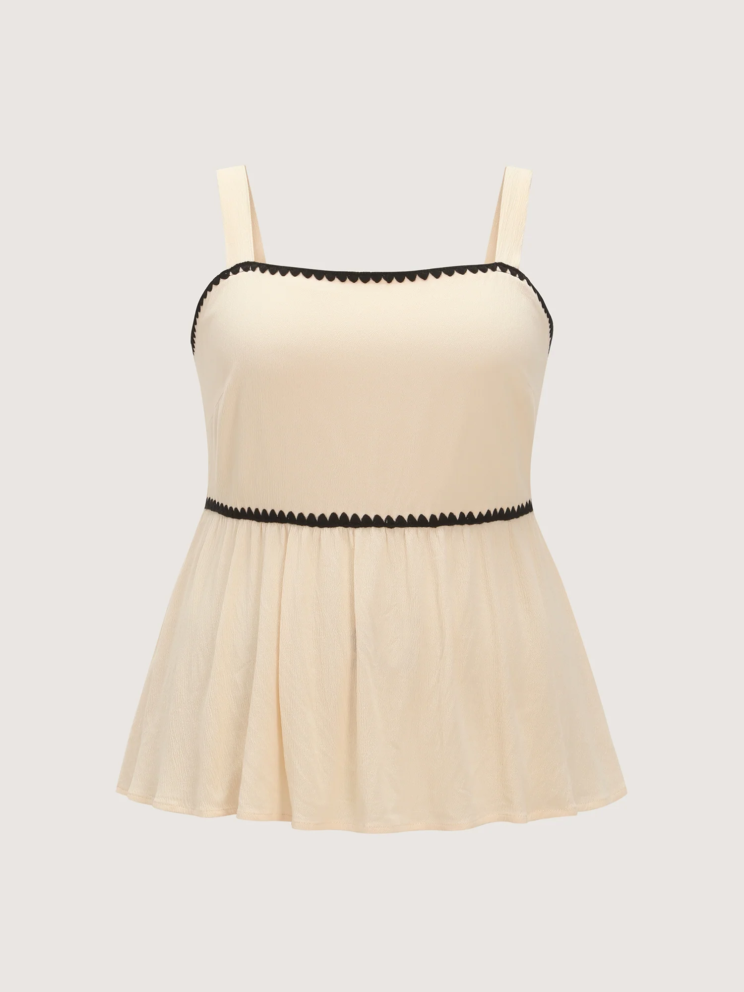 Color Contrast Shirred Tank Top - Image 5