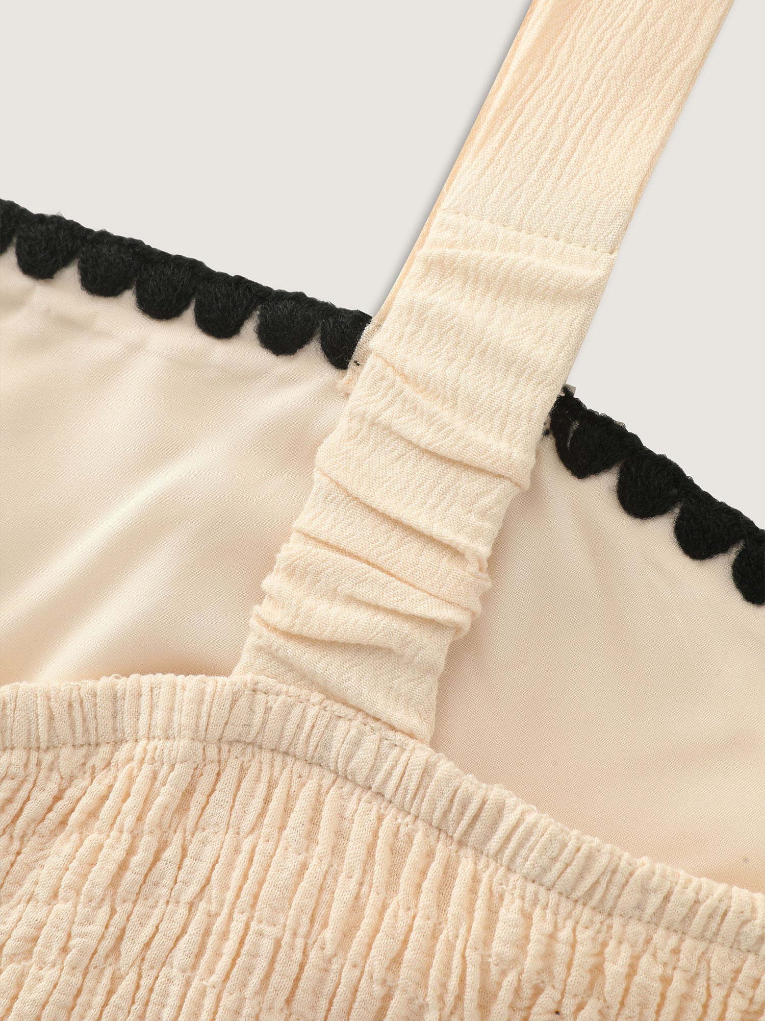 Color Contrast Shirred Tank Top - Image 7