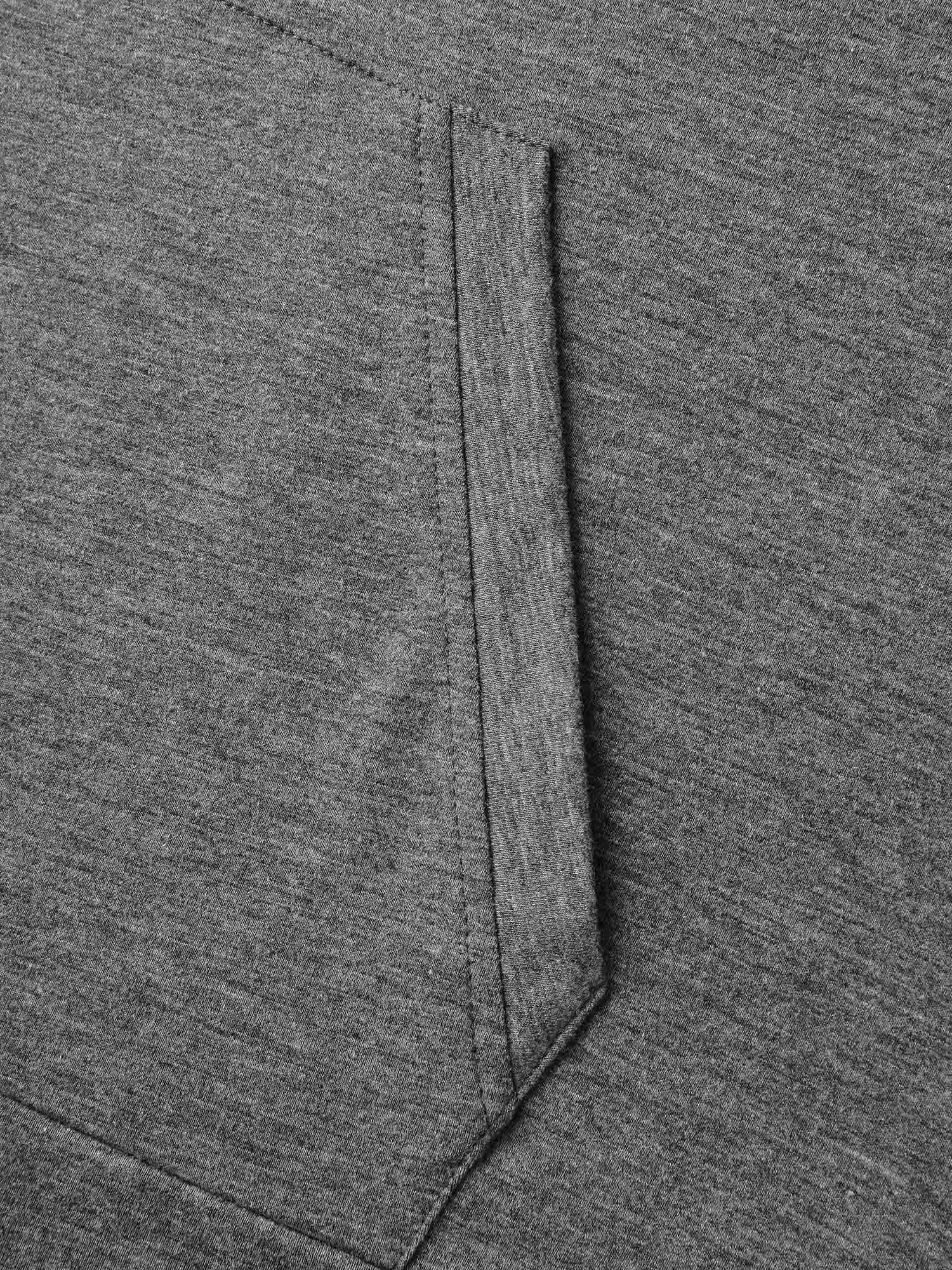 Color Contrast Spliced Stretchy Hem Hoodie - Image 5